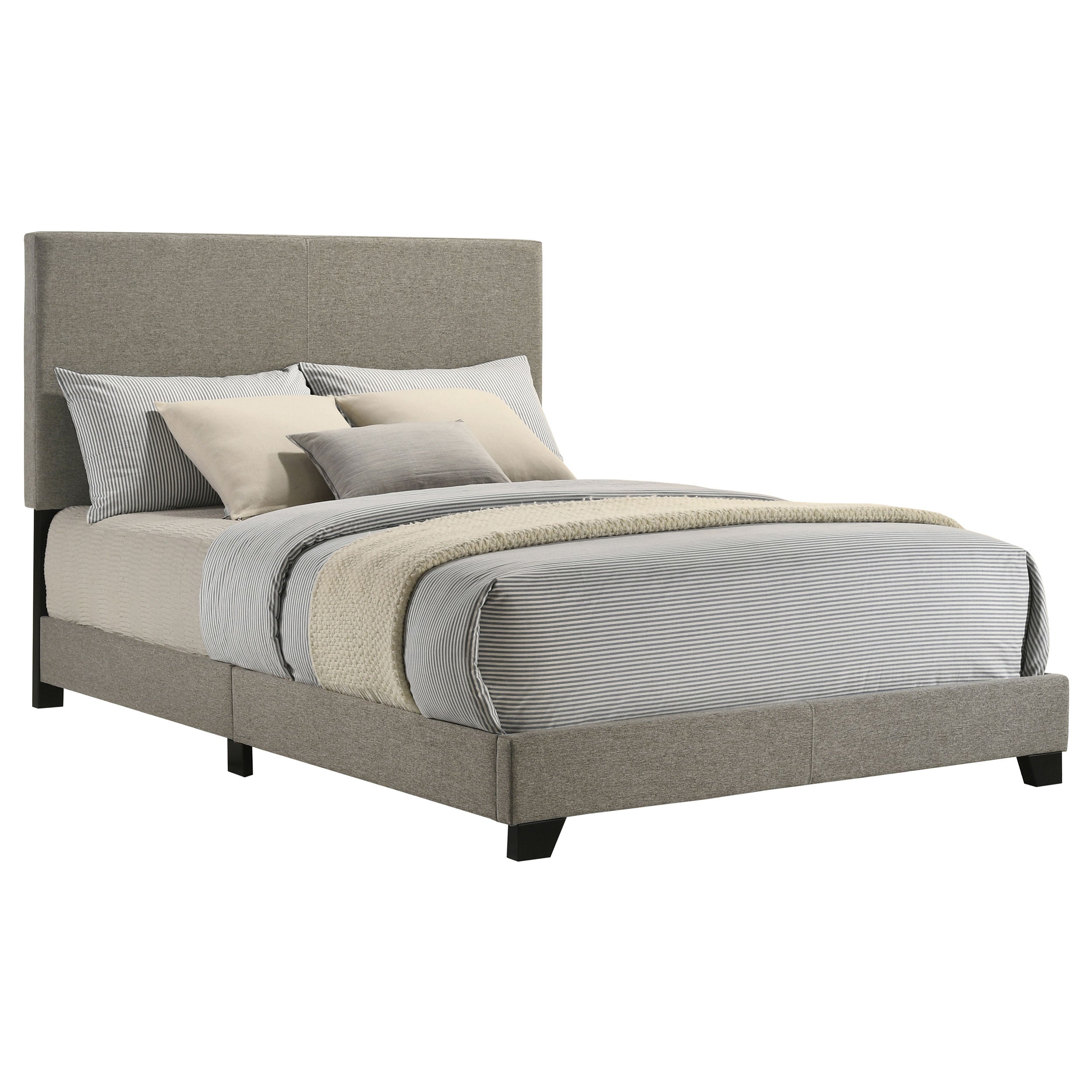 Dorian Fabric Upholstered Panel Bed Taupe