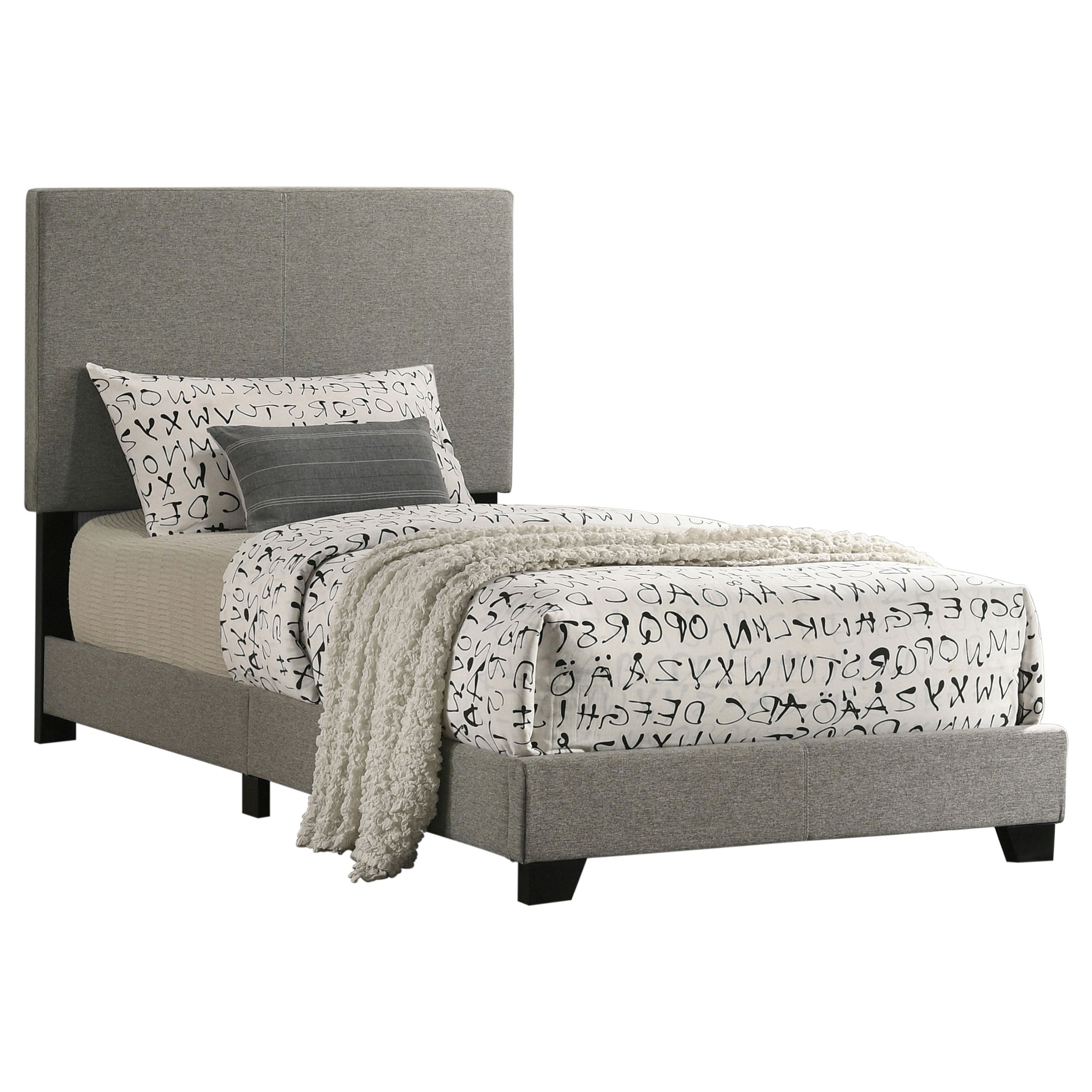 Dorian Fabric Upholstered Panel Bed Taupe