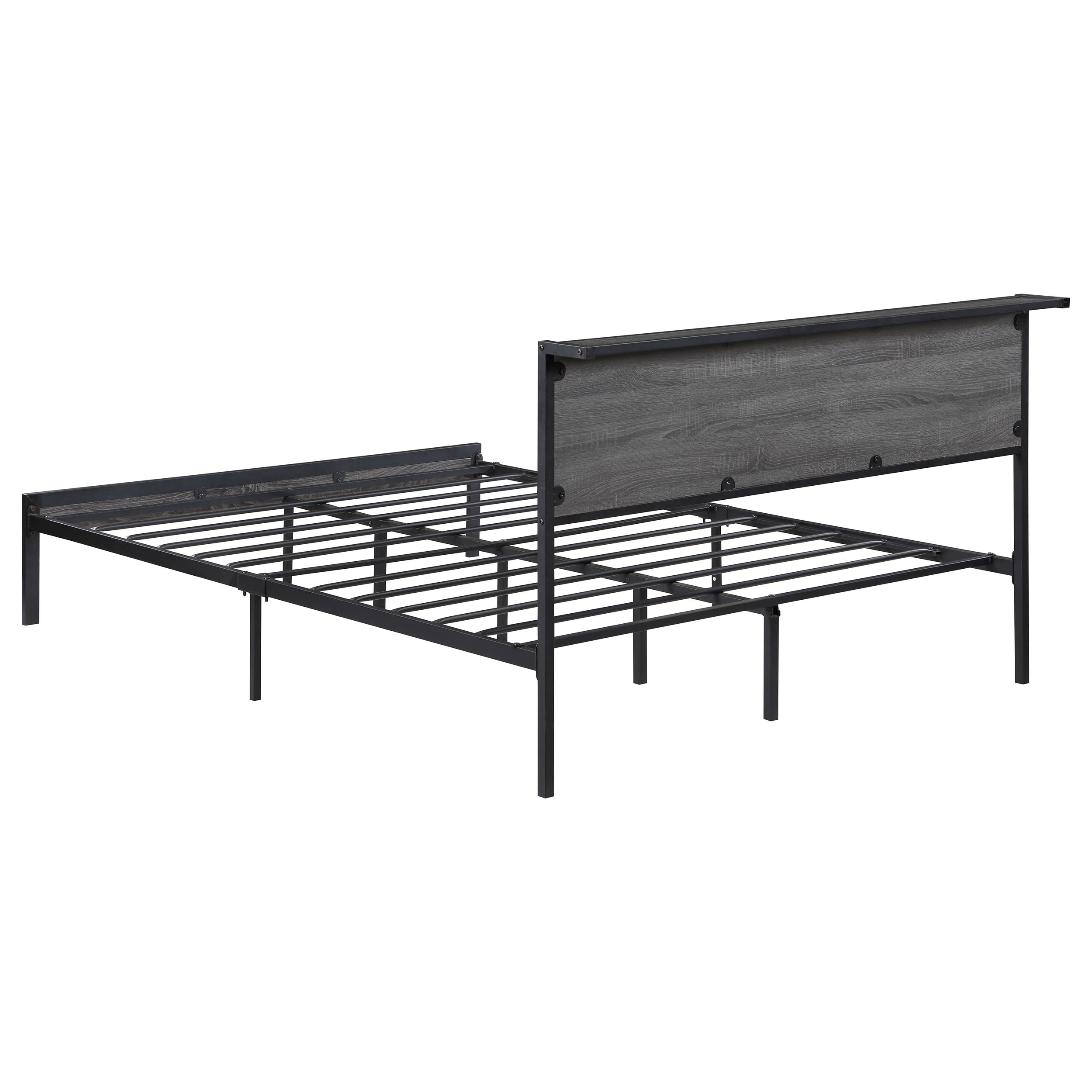 Ricky  Platform Bed Grey and Black