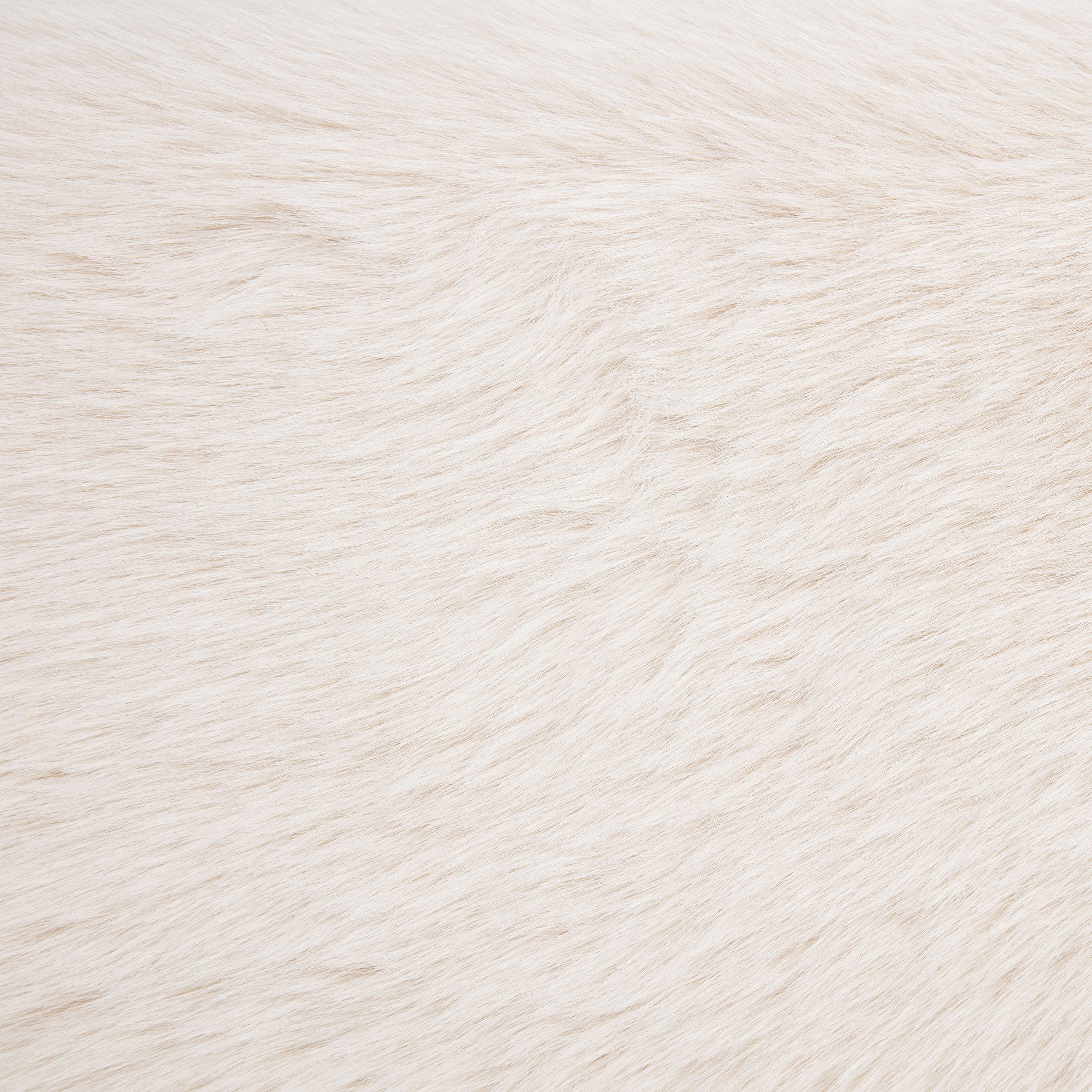 Rebecca Faux Fur Upholstered California King Bed Cream