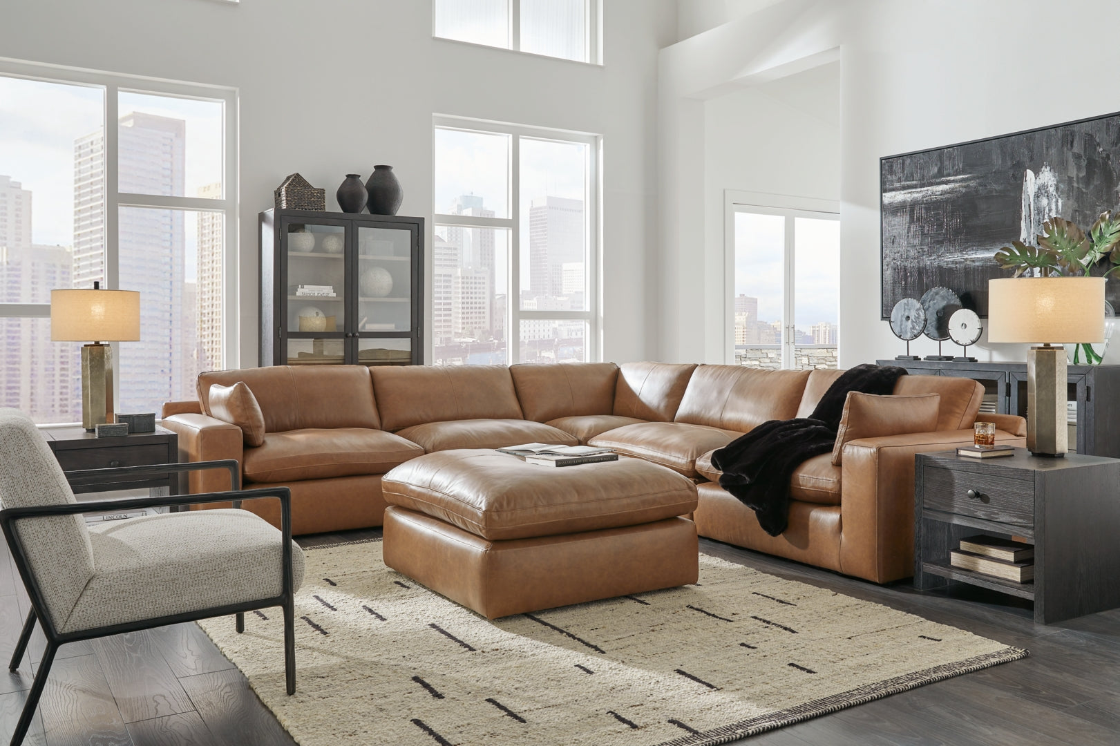 Emilia 4-Piece Sectional with Ottoman