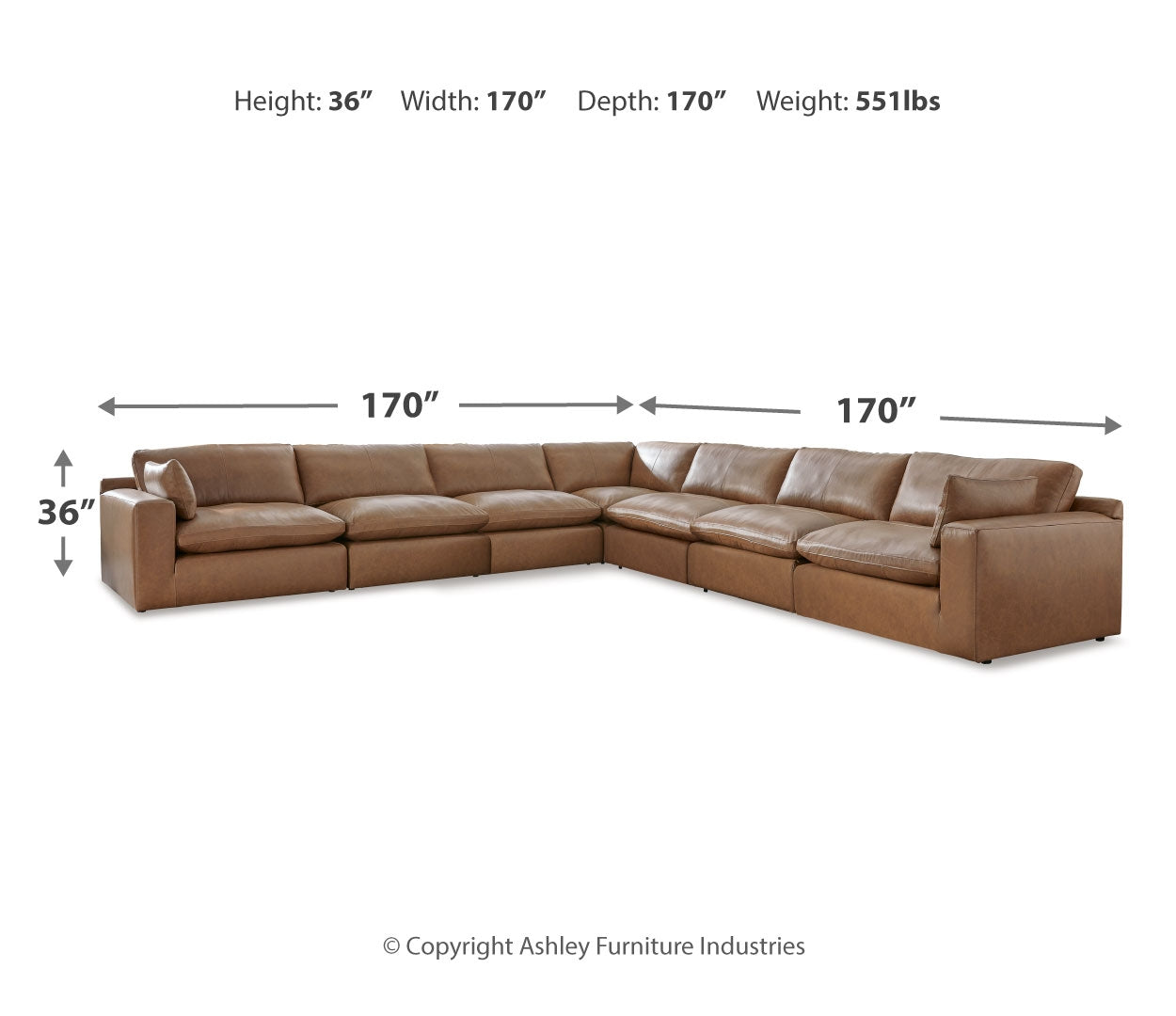 Emilia 4-Piece Sectional with Ottoman