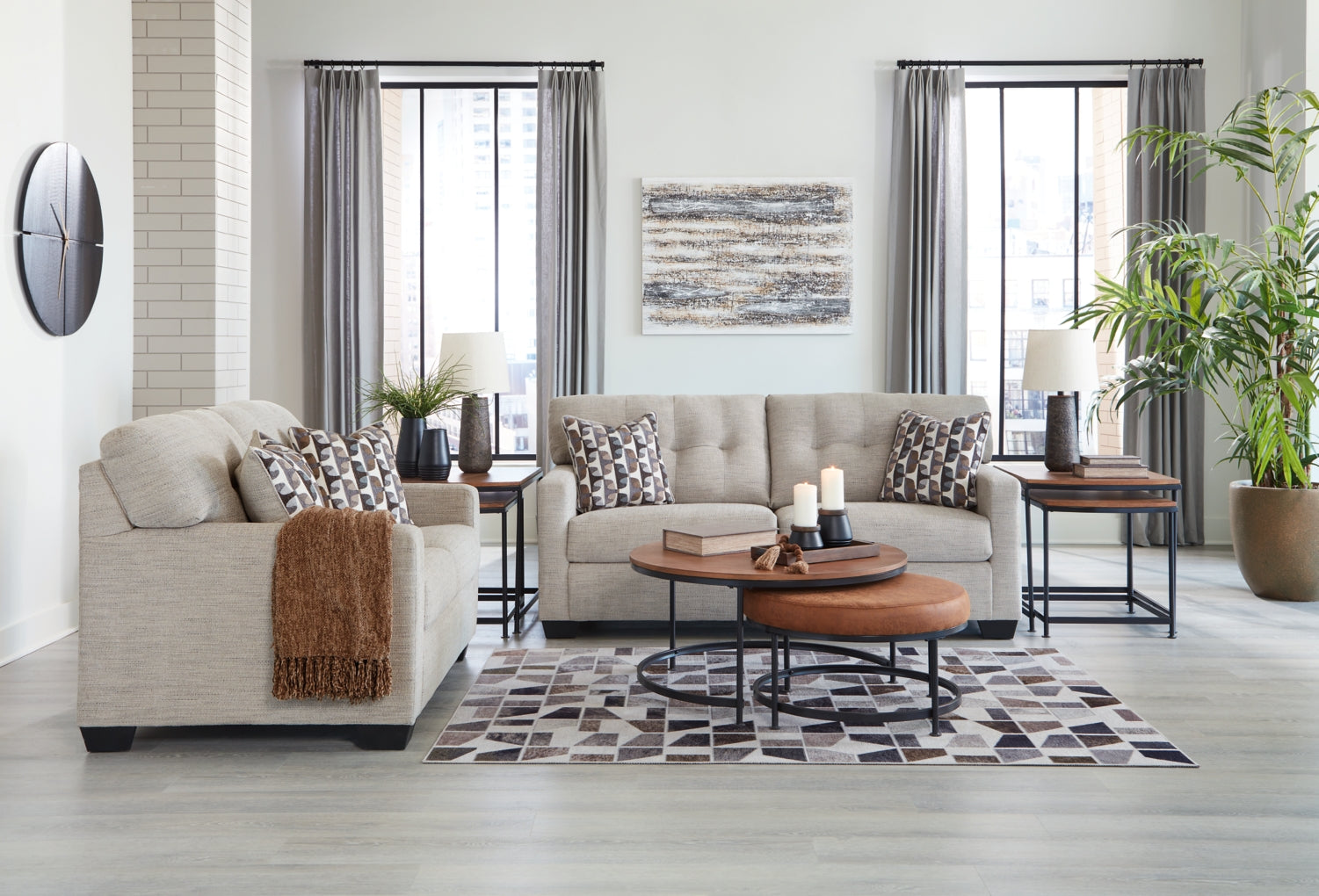 Mahoney Sofa and Loveseat Living Room Set