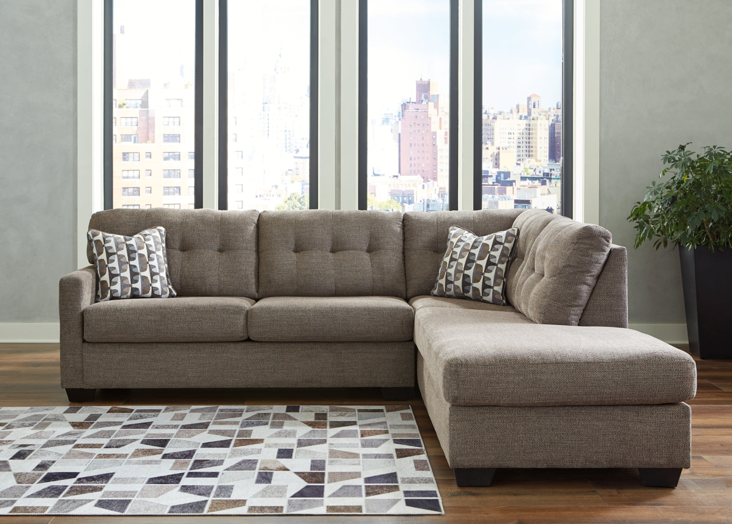 Mahoney 2-Piece Sectional with Ottoman