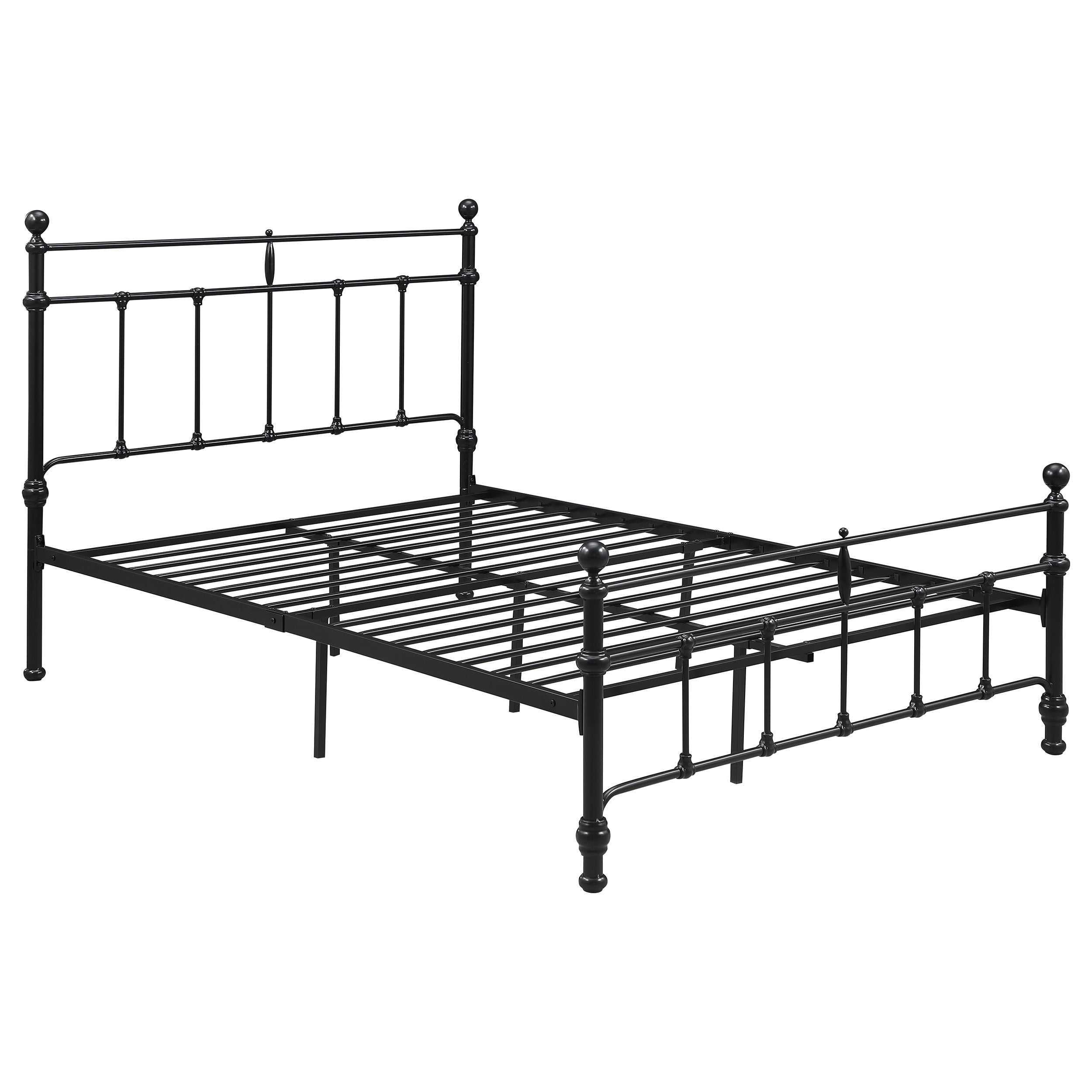 Novak 48-inch Metal Queen Open Frame Bed Matte Black