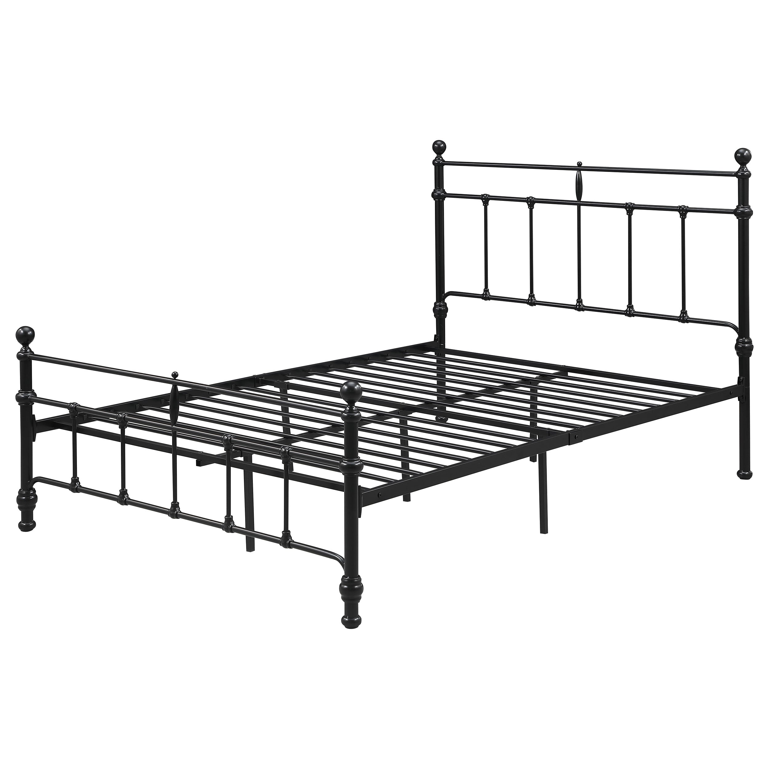 Novak 48-inch Metal Queen Open Frame Bed Matte Black