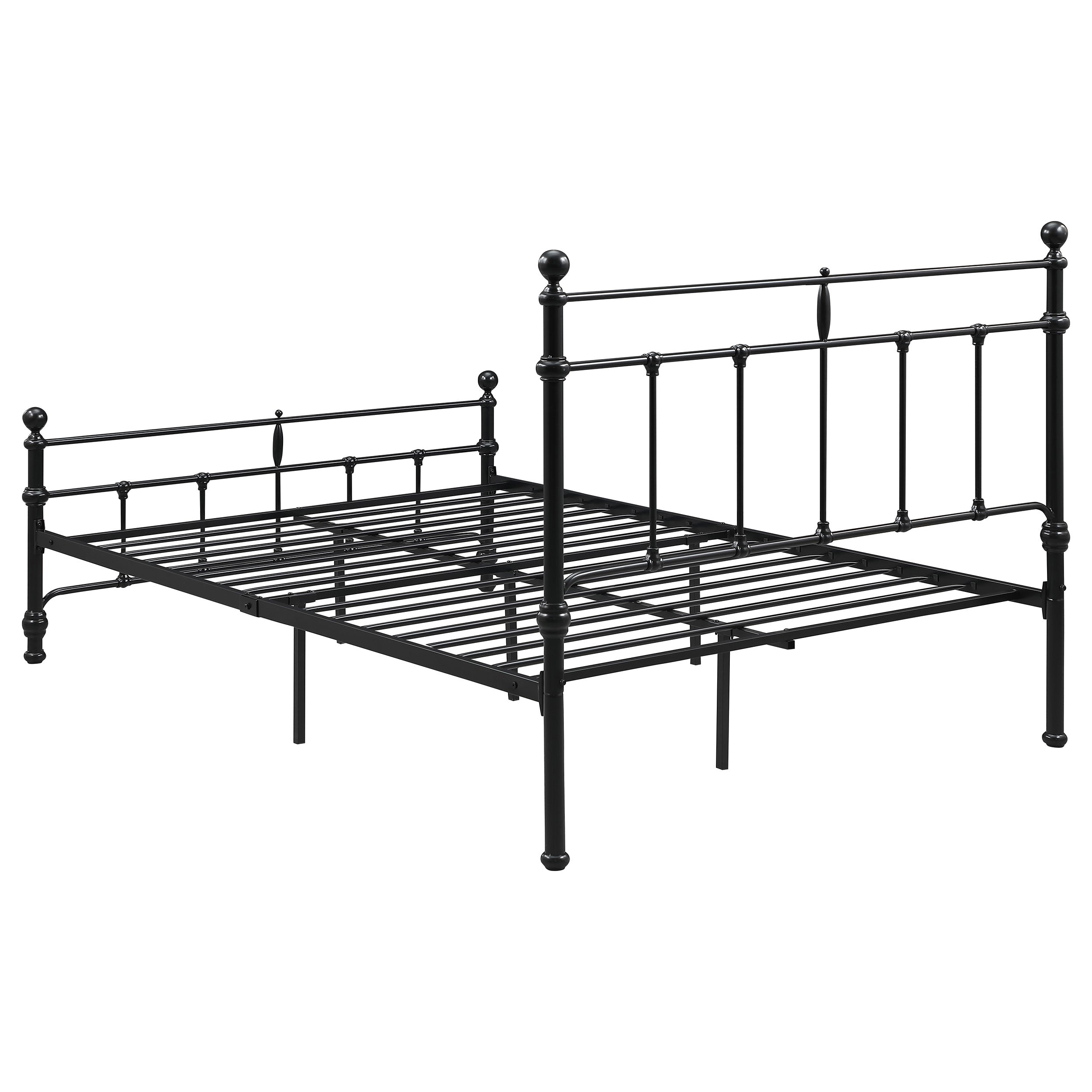 Novak 48-inch Metal Queen Open Frame Bed Matte Black