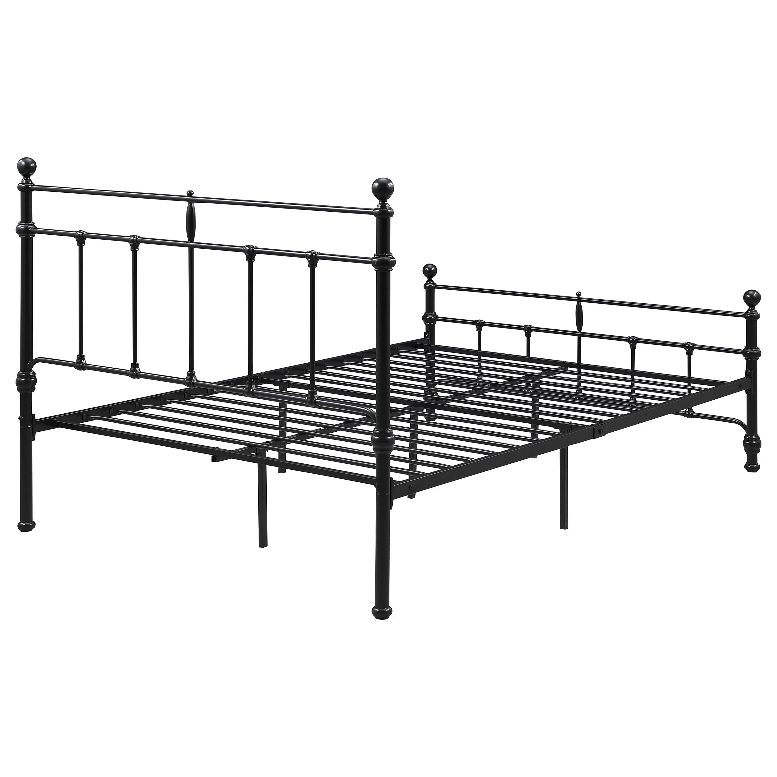 Novak 48-inch Metal Queen Open Frame Bed Matte Black