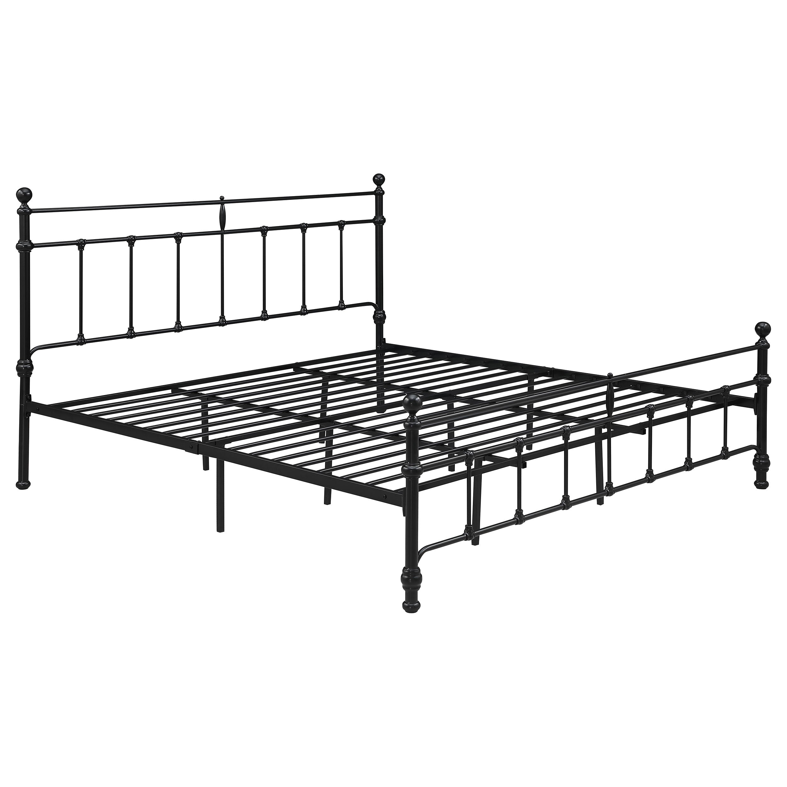 Novak 48-inch Metal Queen Open Frame Bed Matte Black