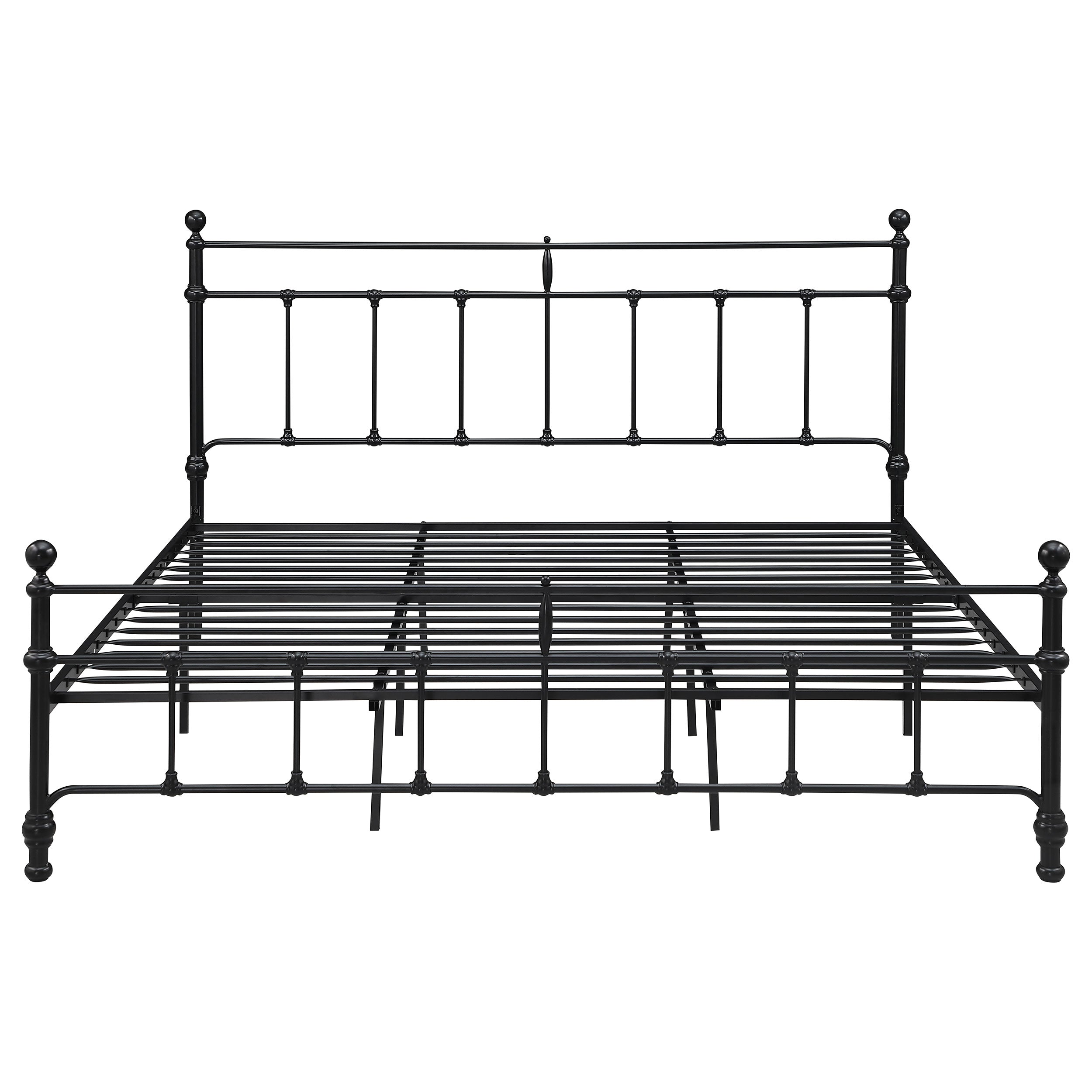 Novak 48-inch Metal Queen Open Frame Bed Matte Black