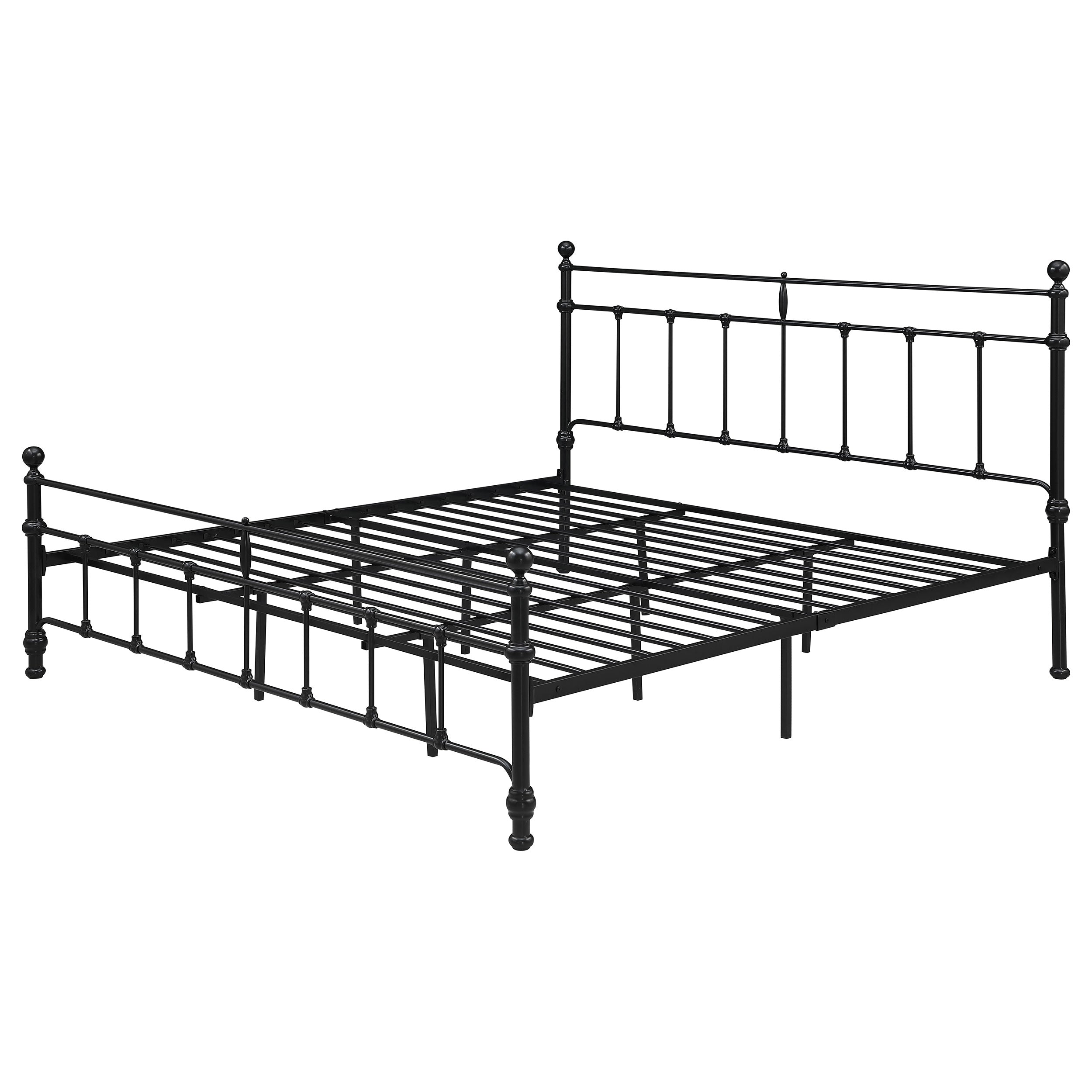 Novak 48-inch Metal Queen Open Frame Bed Matte Black