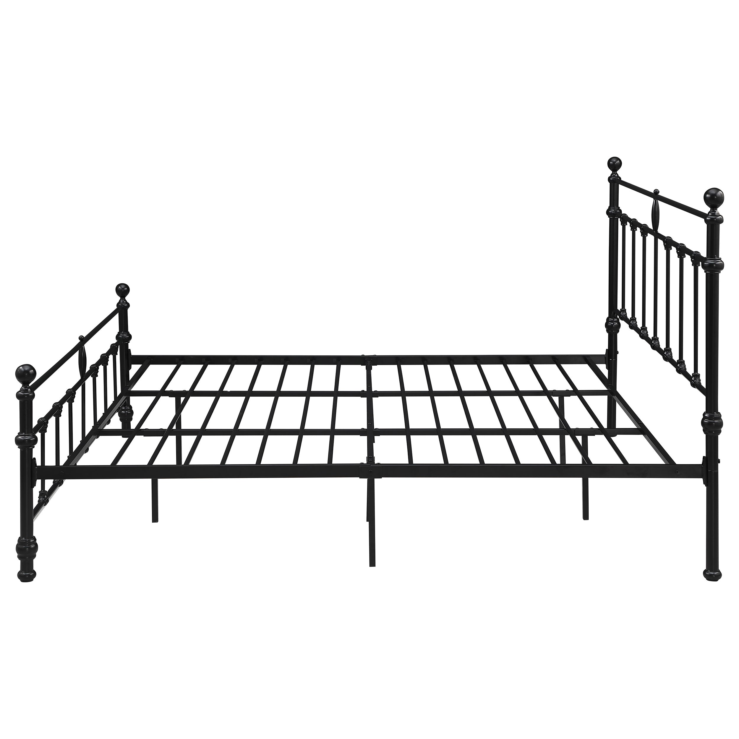 Novak 48-inch Metal Queen Open Frame Bed Matte Black