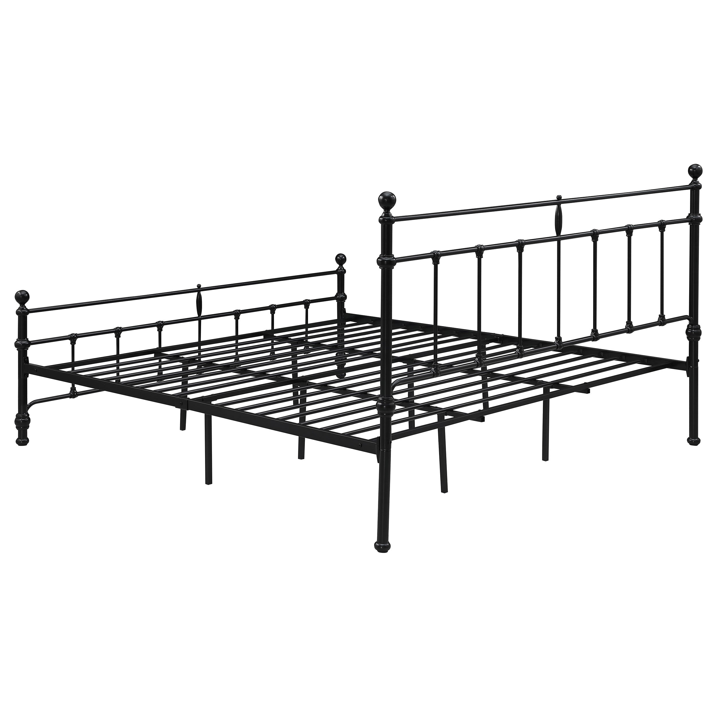 Novak 48-inch Metal Queen Open Frame Bed Matte Black