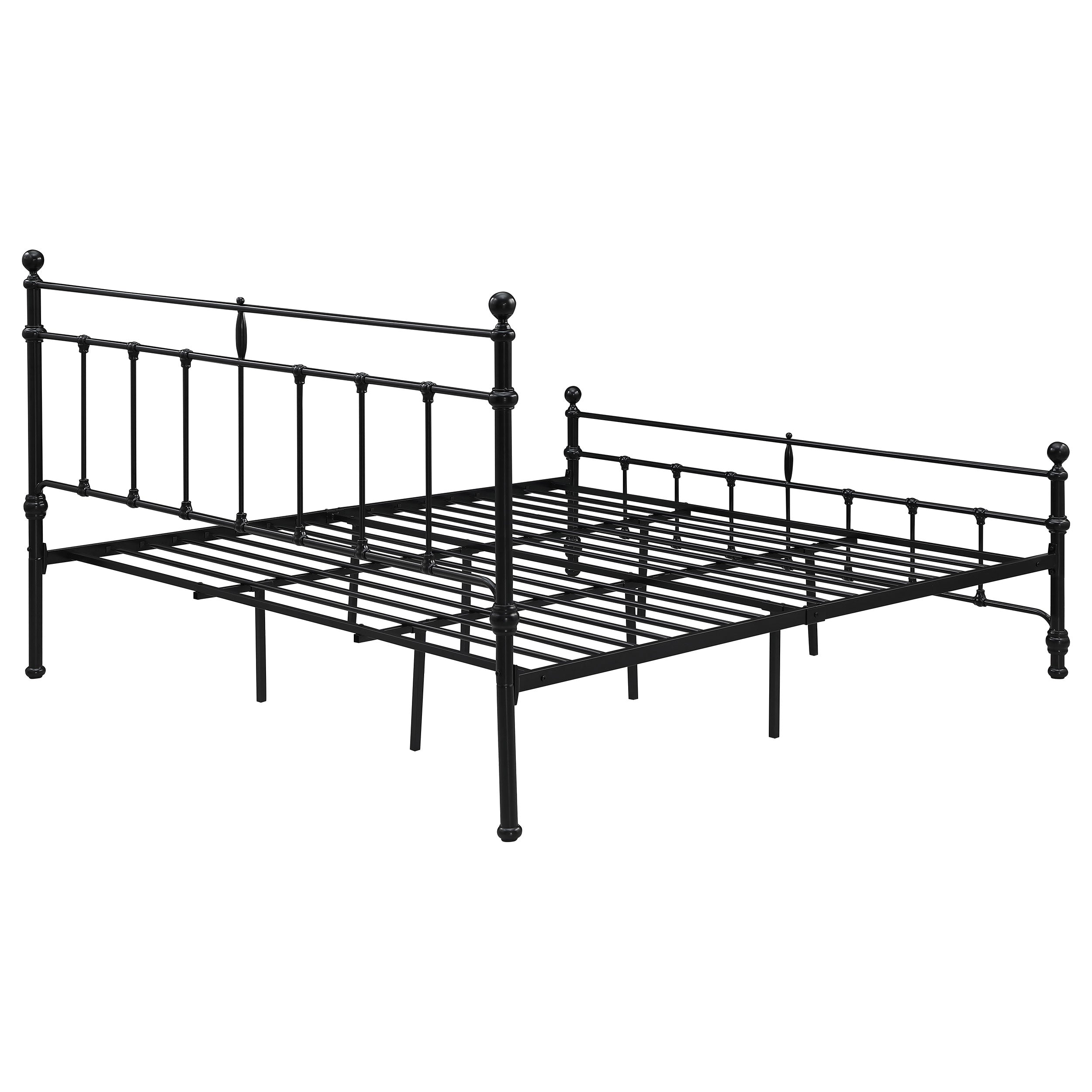 Novak 48-inch Metal Queen Open Frame Bed Matte Black