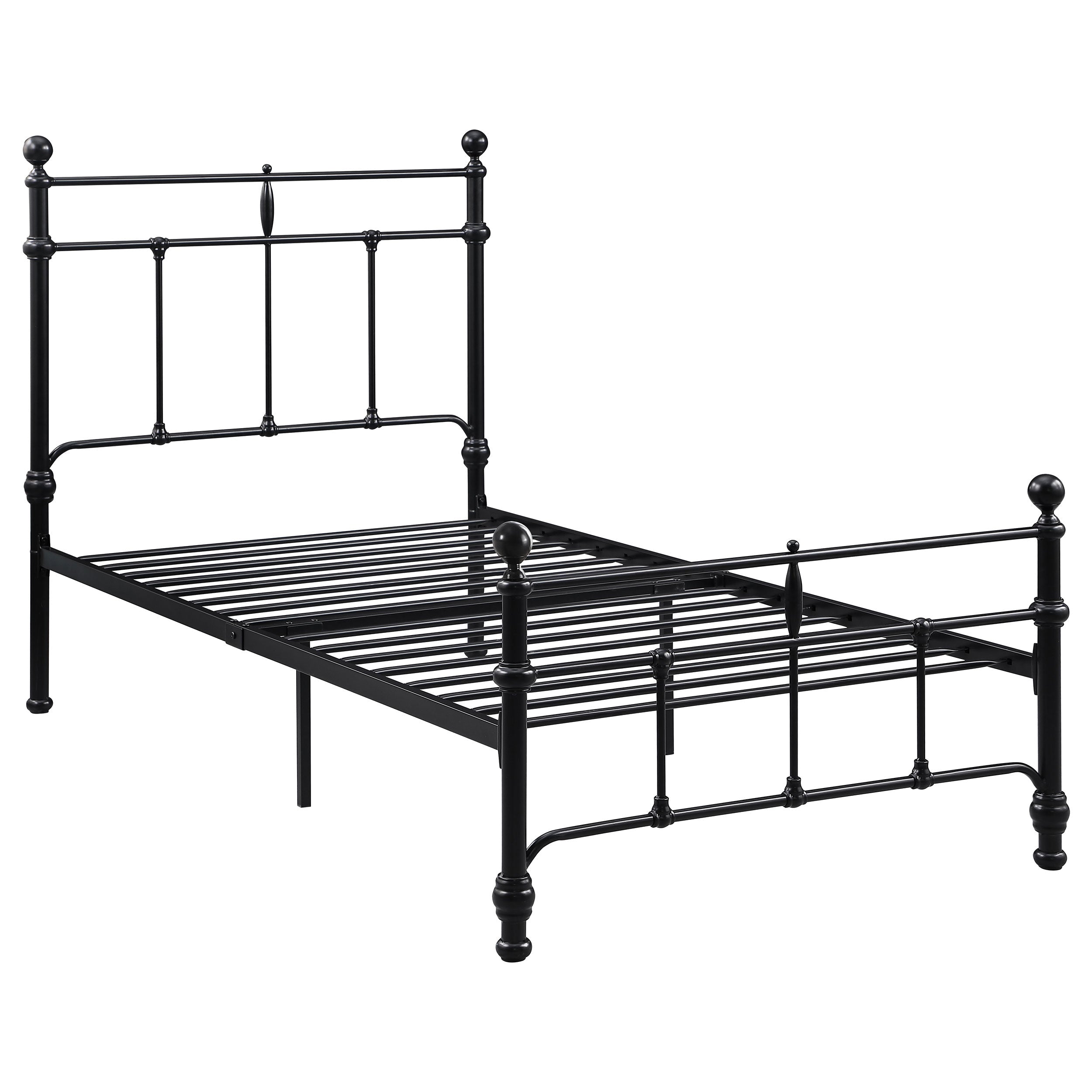 Novak 48-inch Metal Queen Open Frame Bed Matte Black