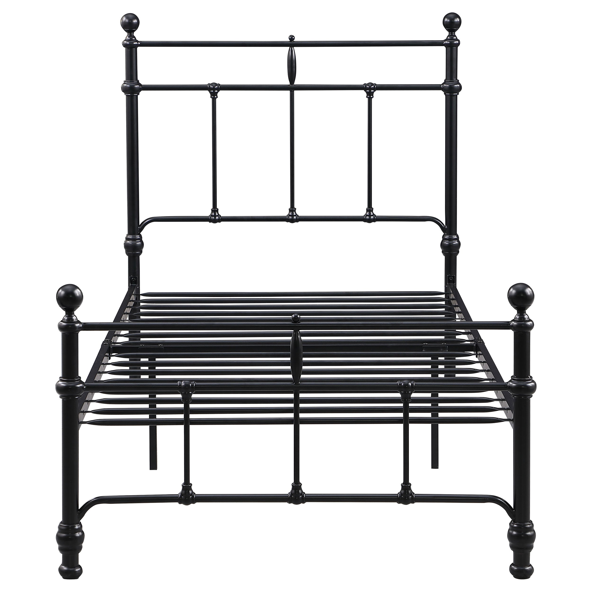 Novak 48-inch Metal Queen Open Frame Bed Matte Black