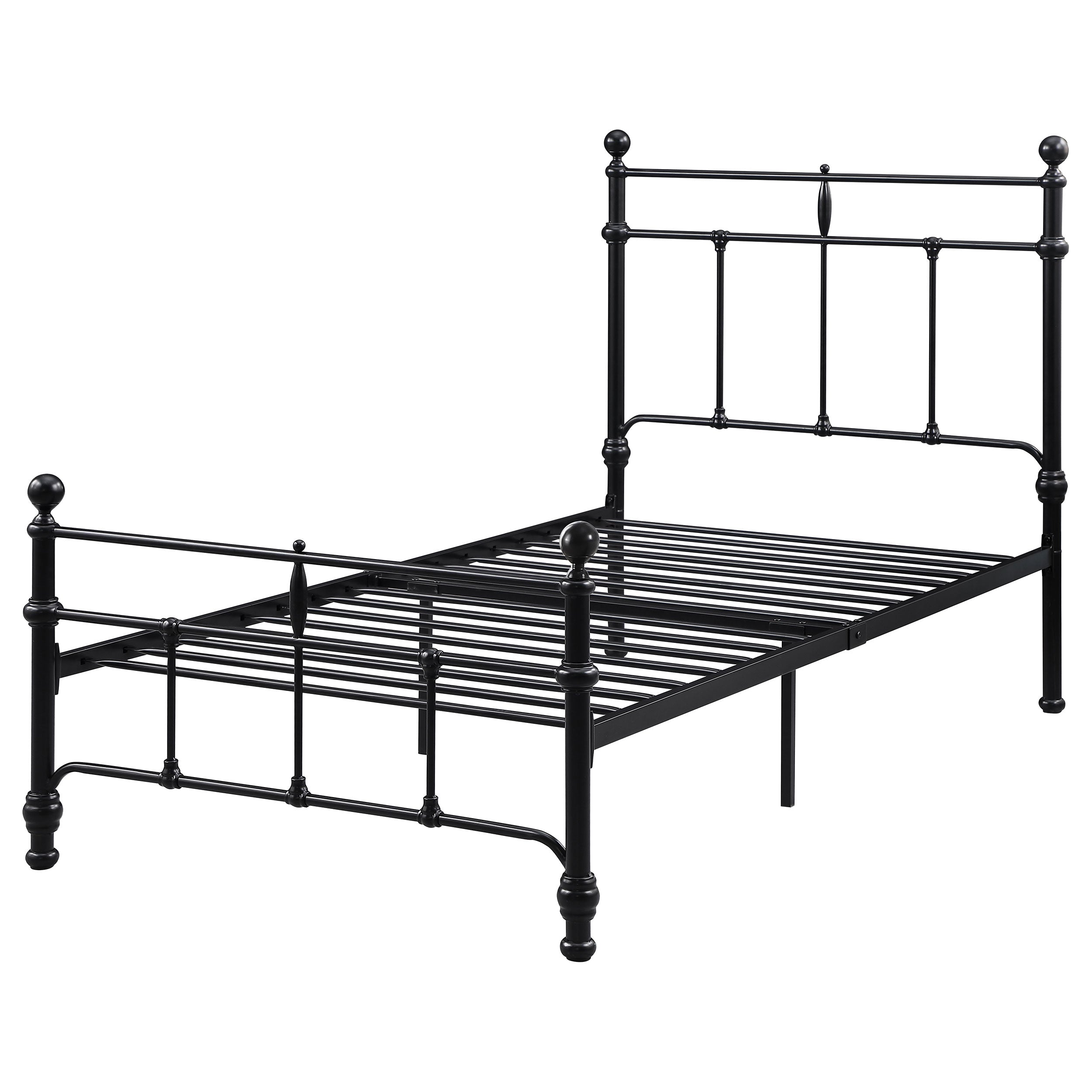 Novak 48-inch Metal Queen Open Frame Bed Matte Black