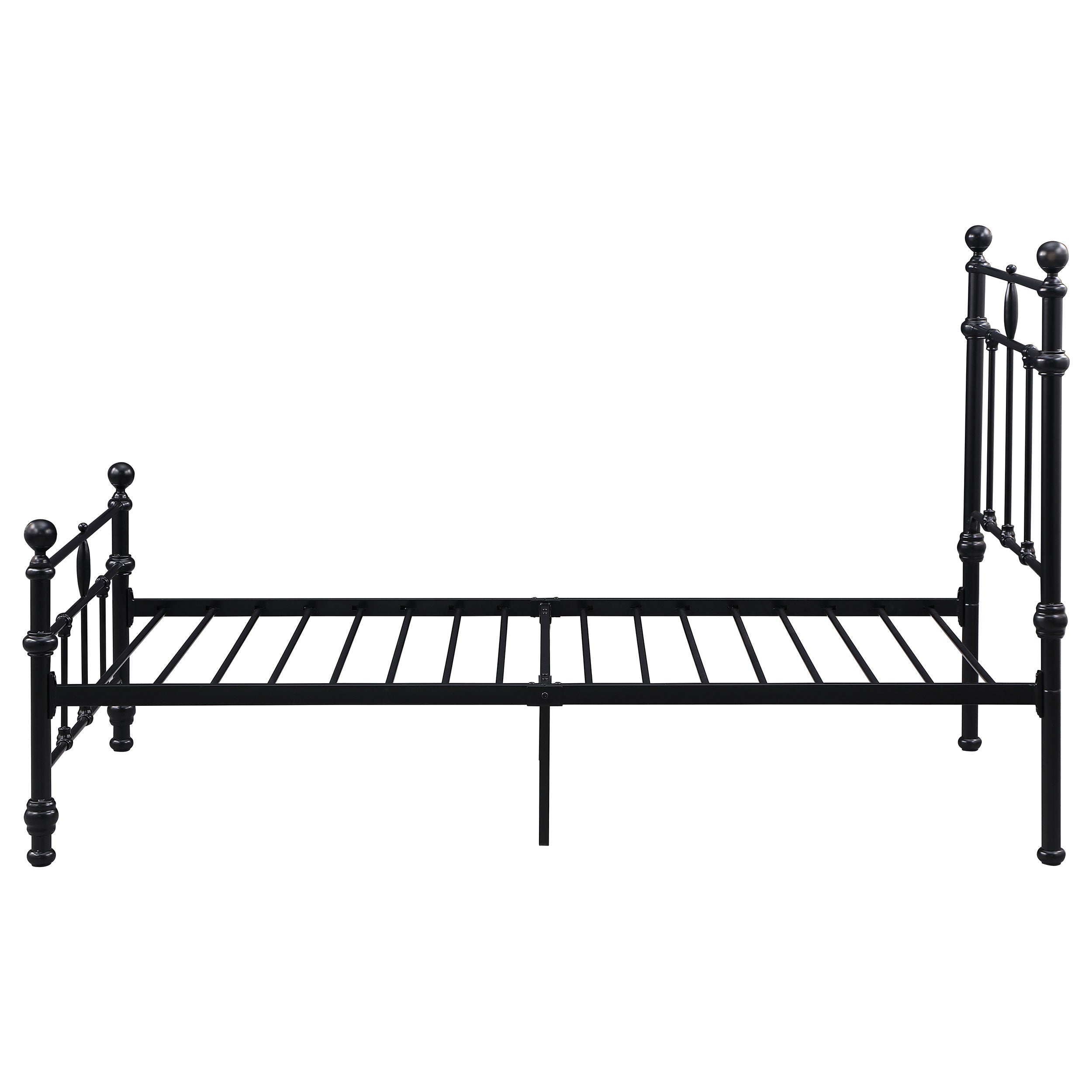 Novak 48-inch Metal Queen Open Frame Bed Matte Black