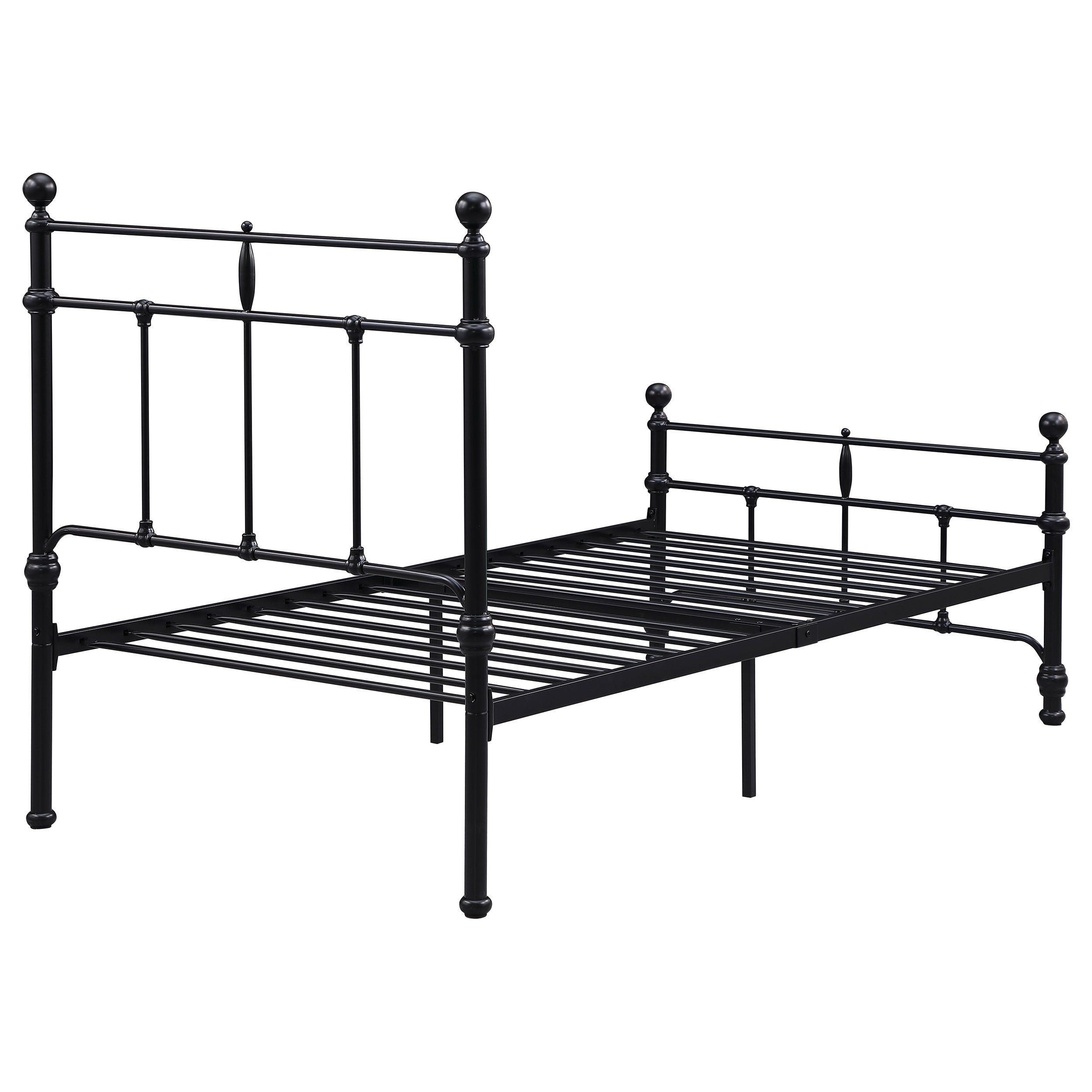 Novak 48-inch Metal Queen Open Frame Bed Matte Black