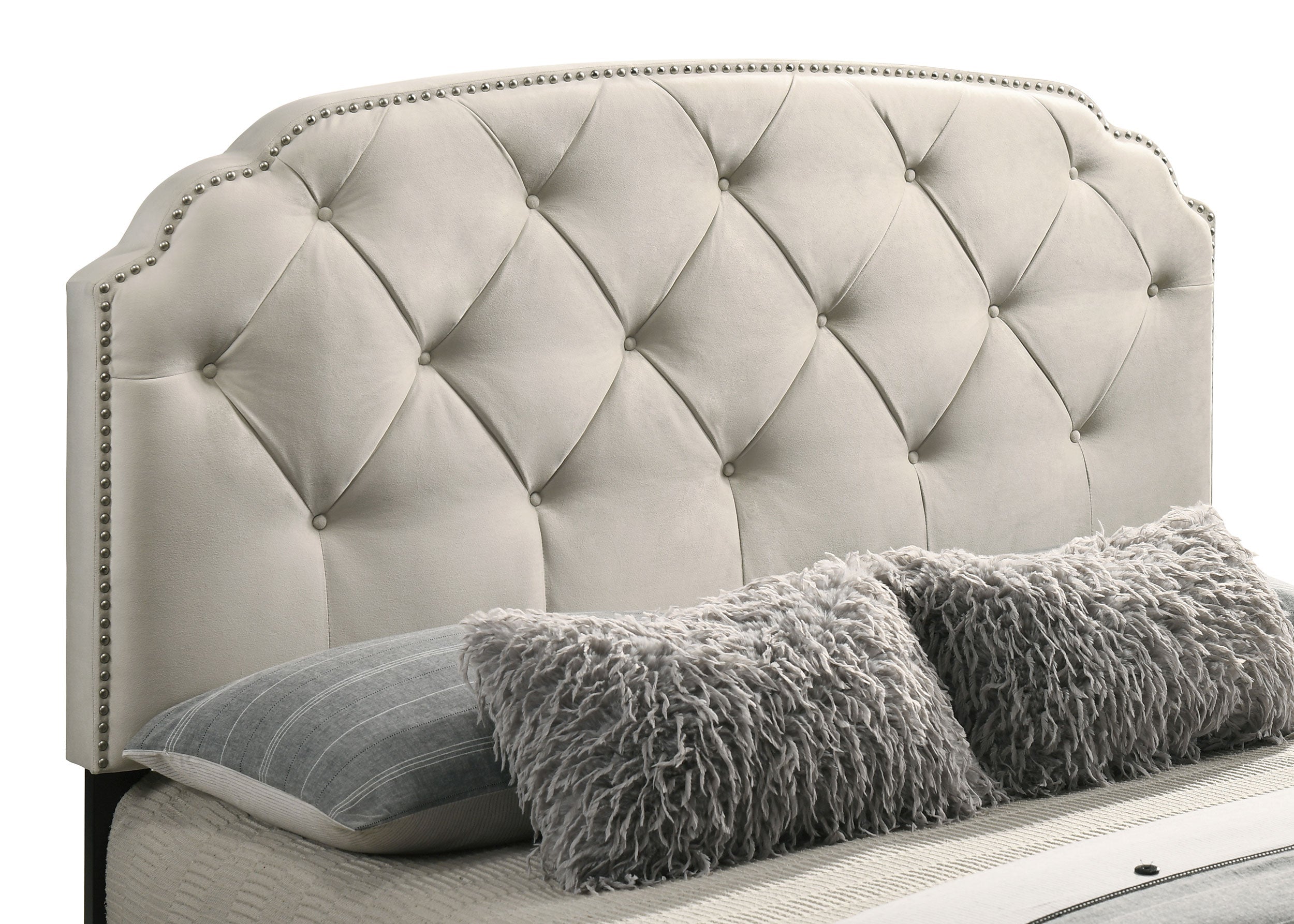 Marianna 4-drawer Upholstered Storage Bed Cream