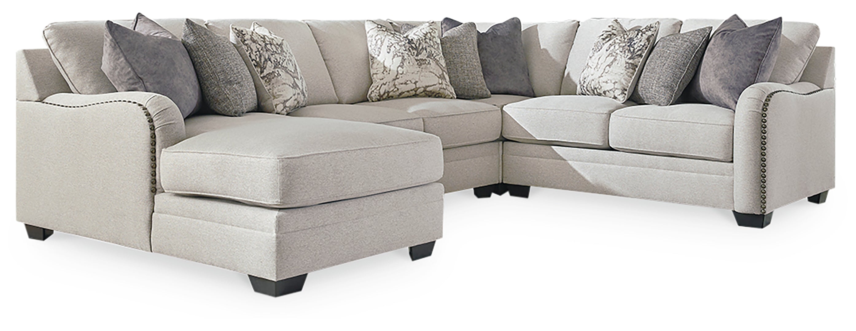 Dellara 3-Piece Sectional with Ottoman