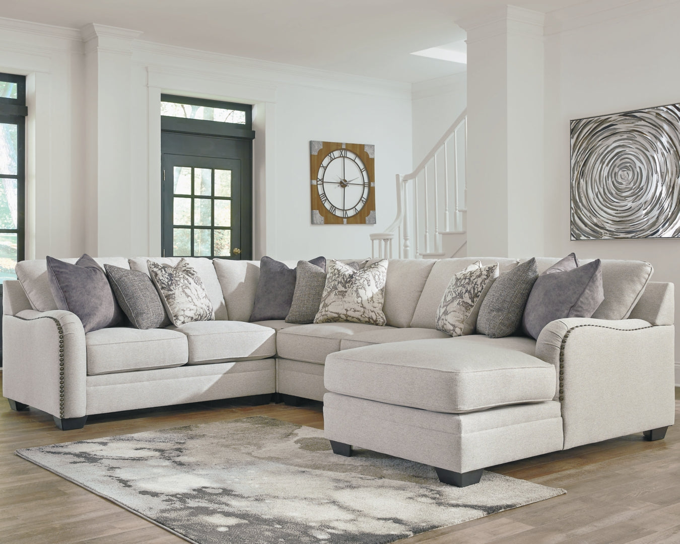 Dellara 3-Piece Sectional with Ottoman