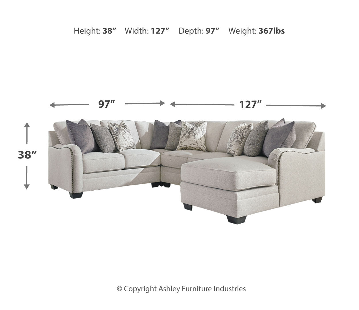 Dellara 5-Piece Sectional with Chaise