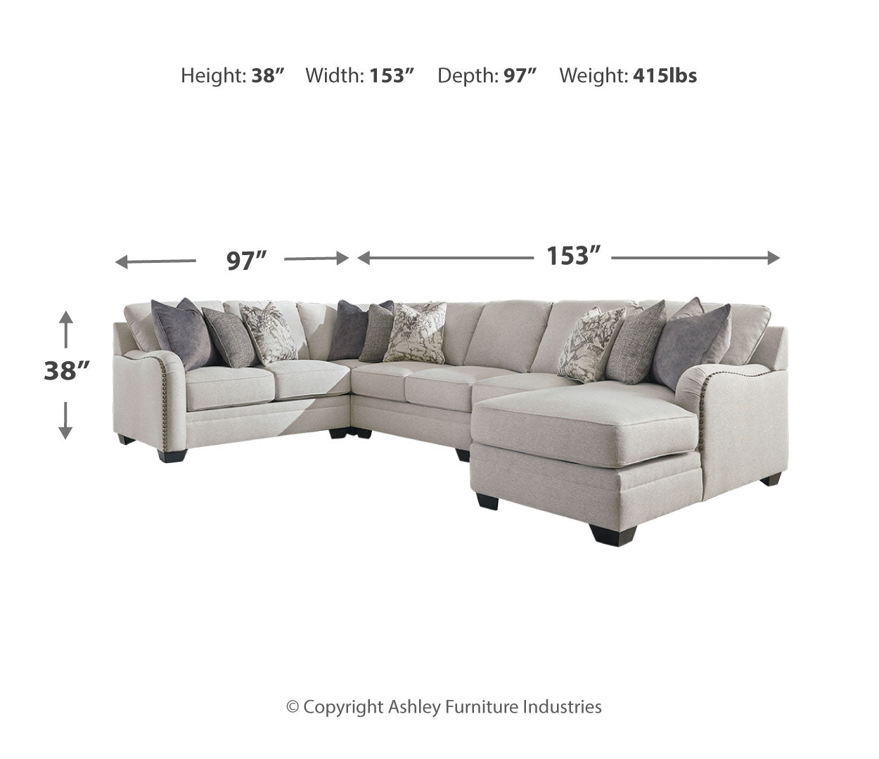 Dellara 5-Piece Sectional with Chaise