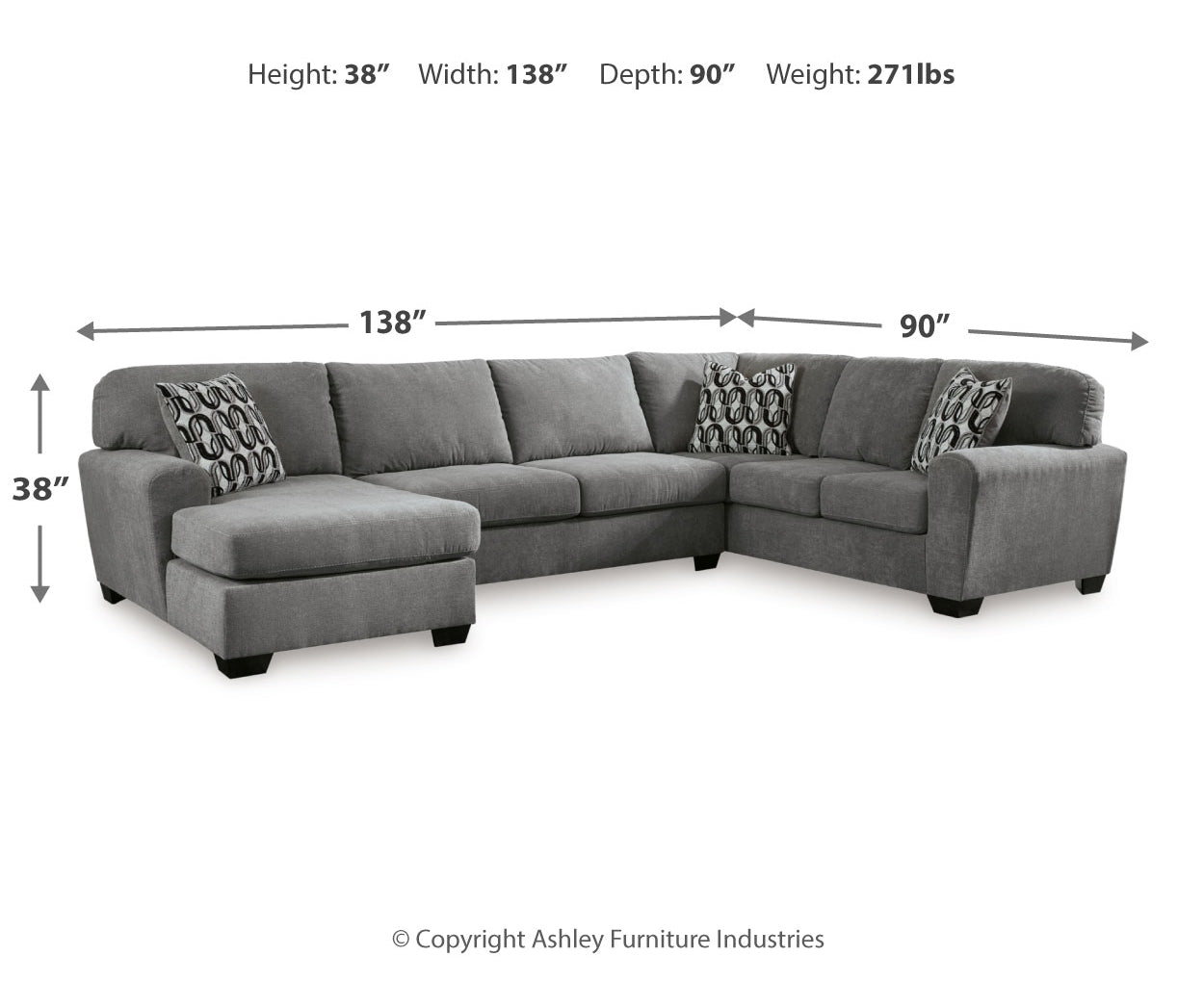 Birkdale Court 3-Piece Sectional Set