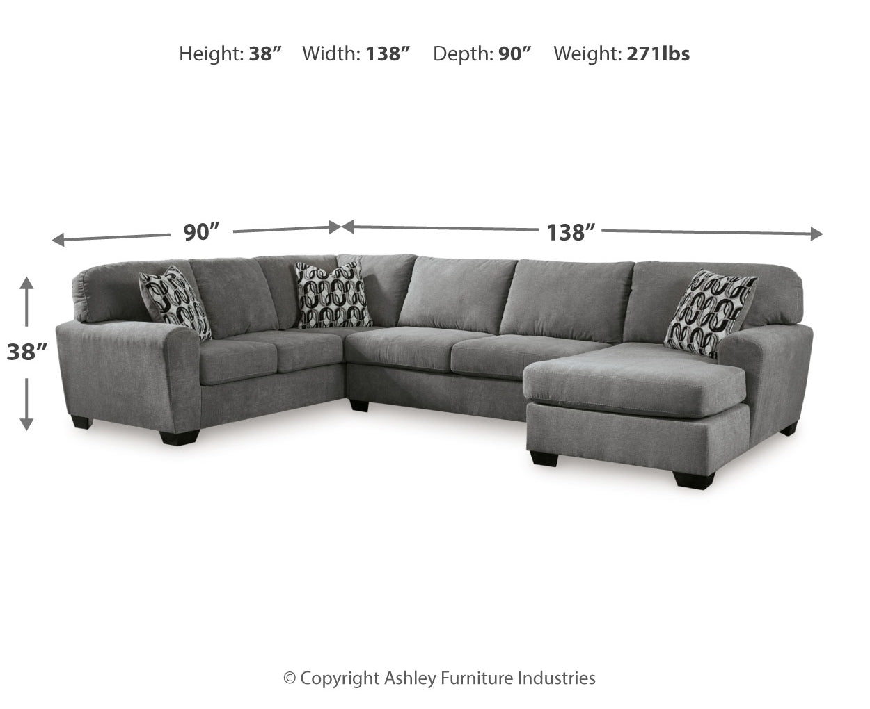 Birkdale Court 3-Piece Sectional Set