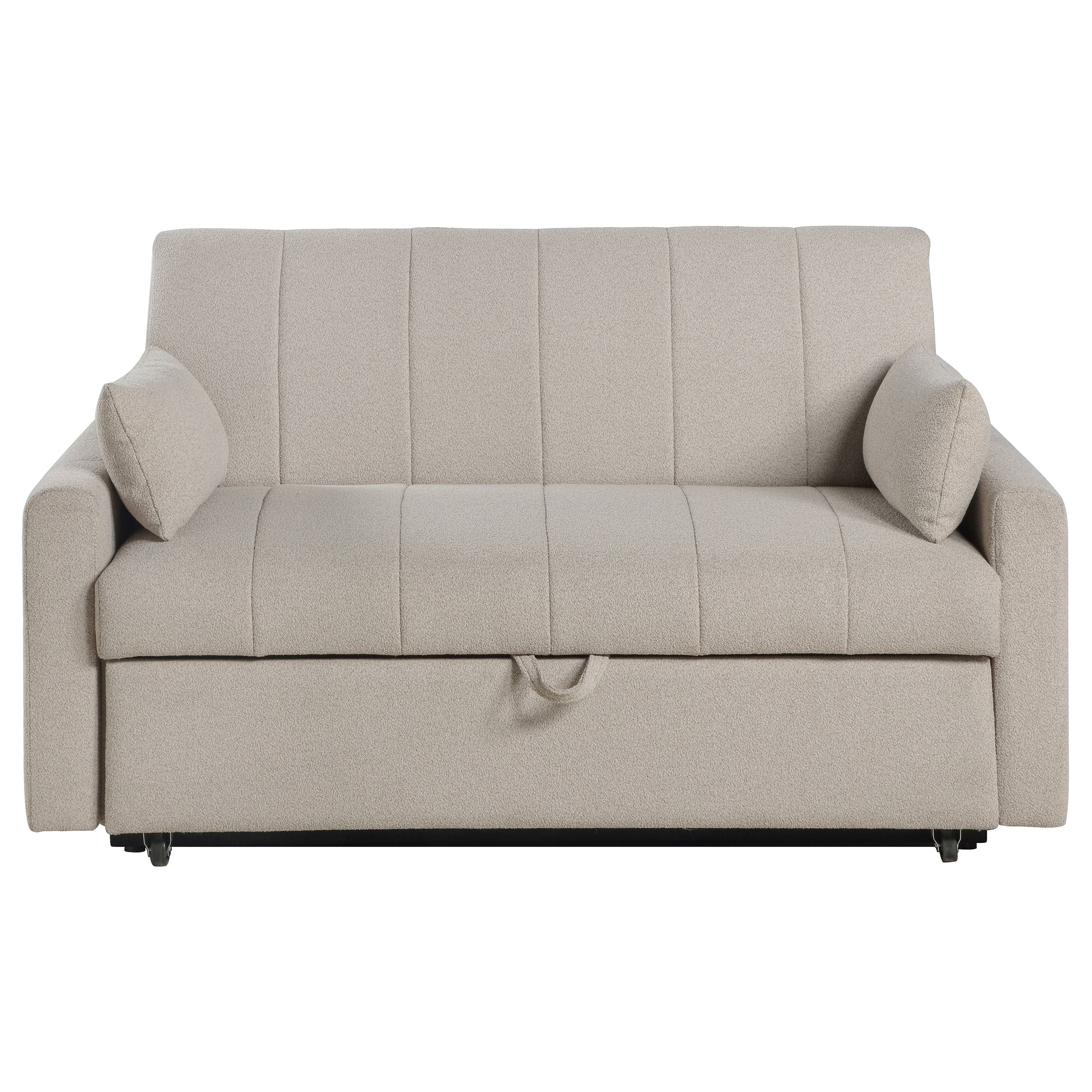 Portland Boucle Upholstered Sleeper Sofa Bed Copper