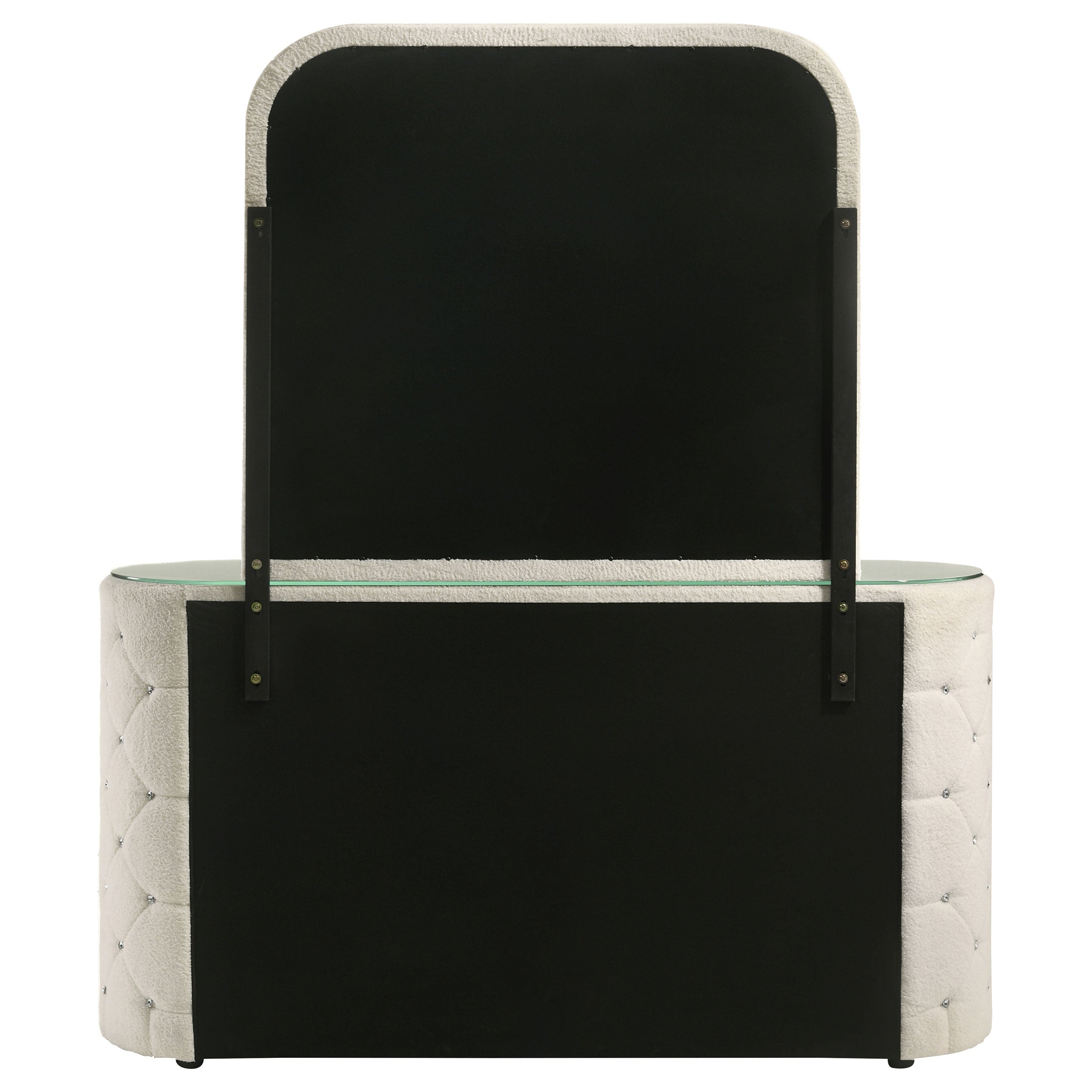 Sonya 6-drawer Upholstered Bedroom Dresser with Mirror Ivory