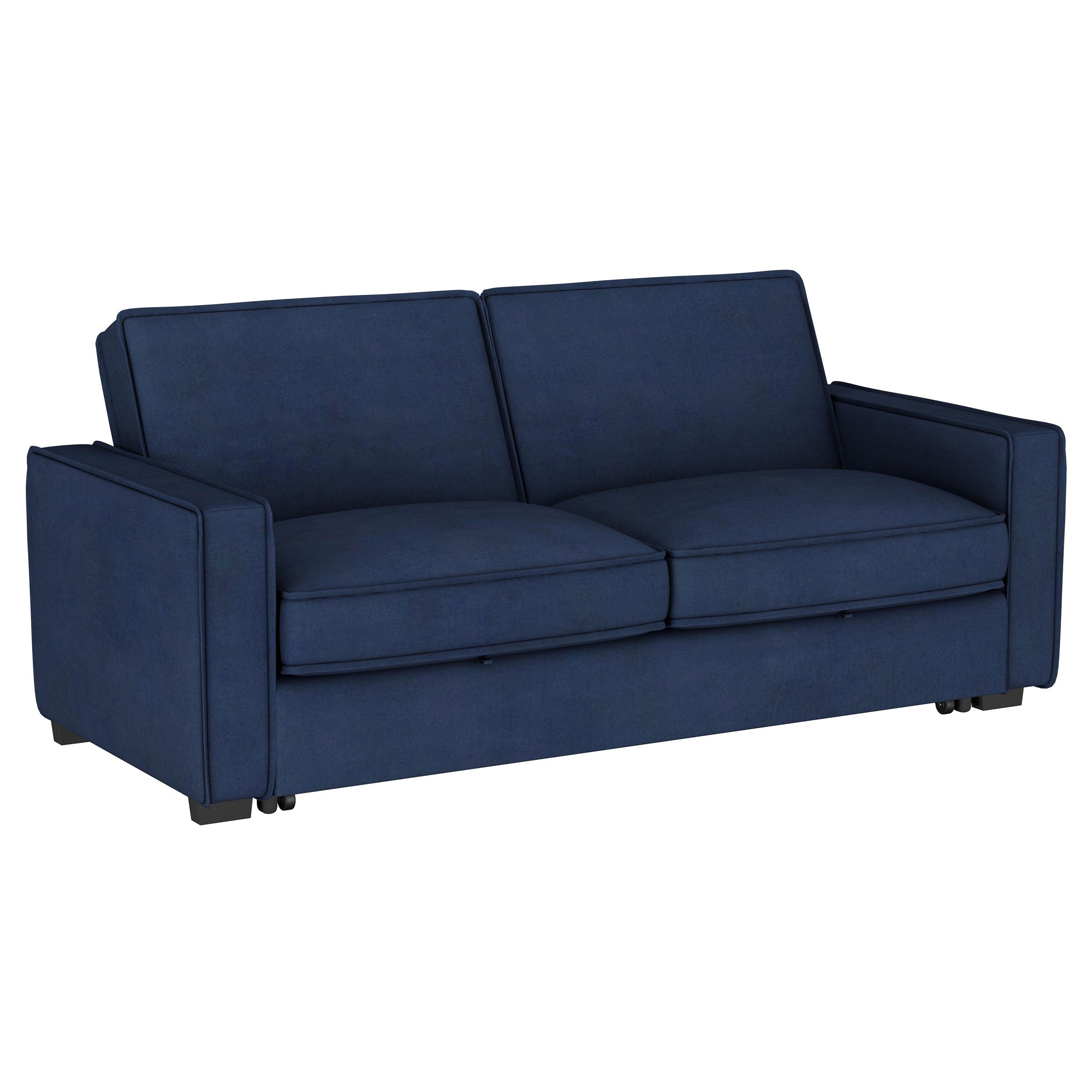 Gretchen Upholstered Convertible Sleeper Sofa Bed Navy Blue