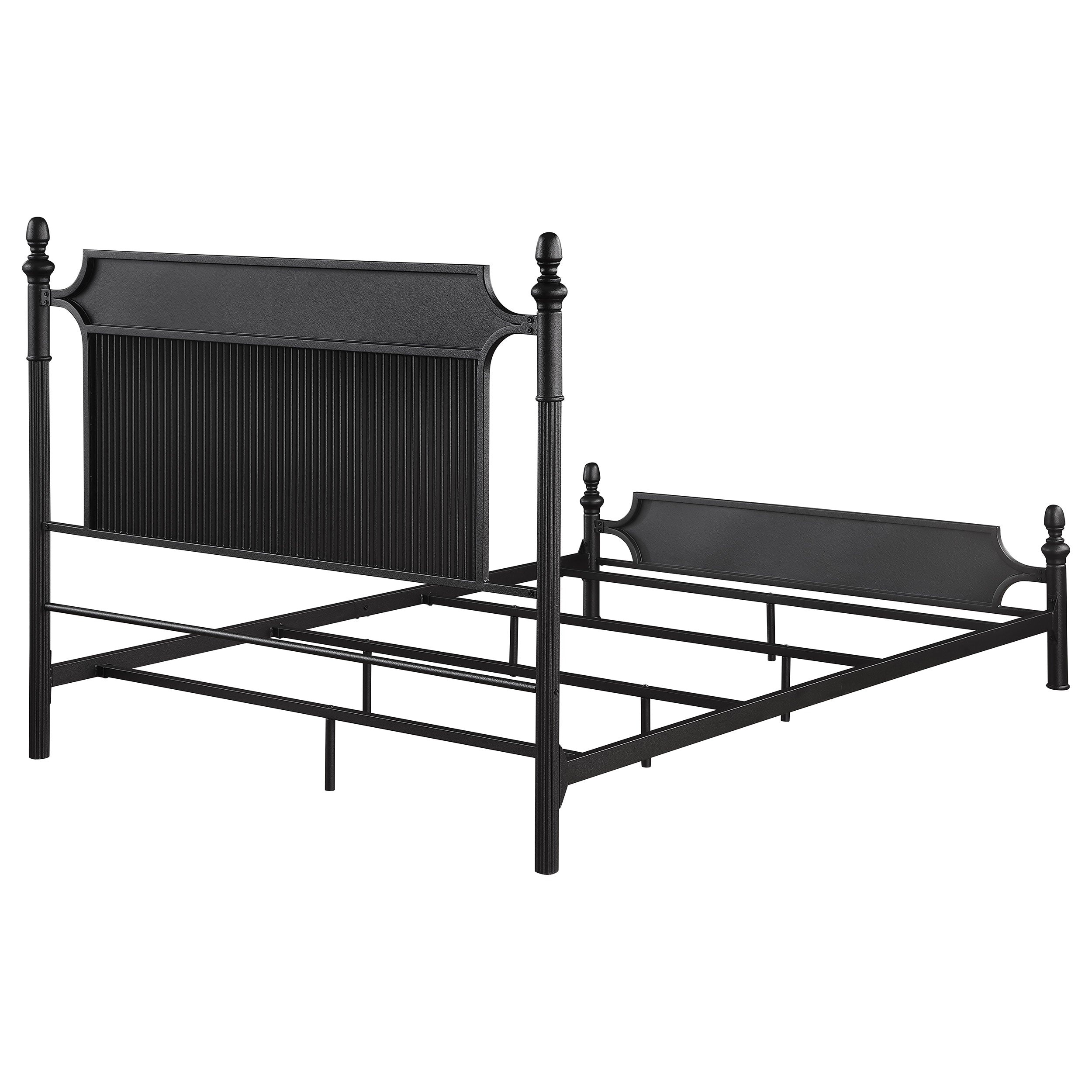 Cameron 51-inch Metal  Panel Bed Black