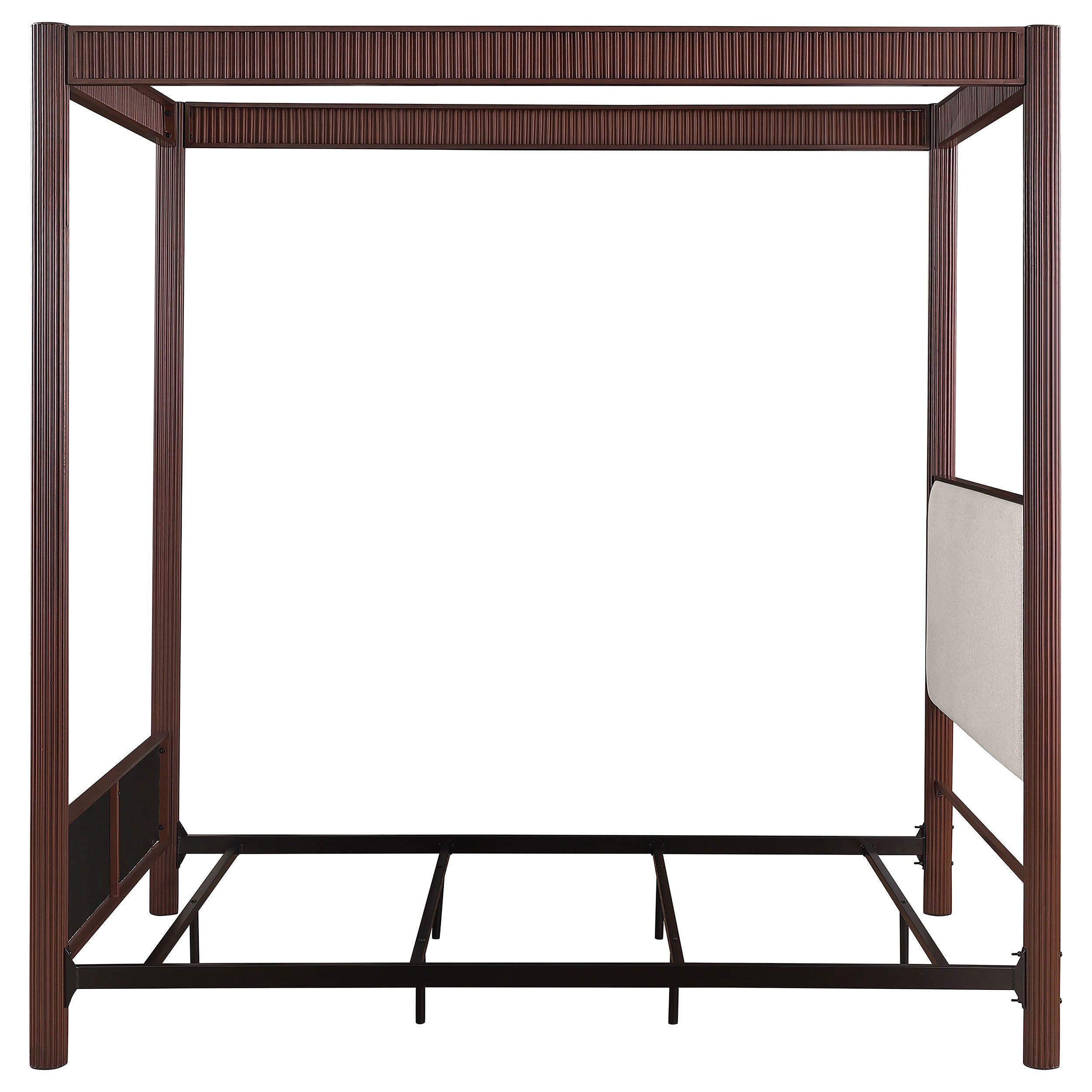 Zimmerlee 89-inch Metal  Canopy Bed Rust Brown