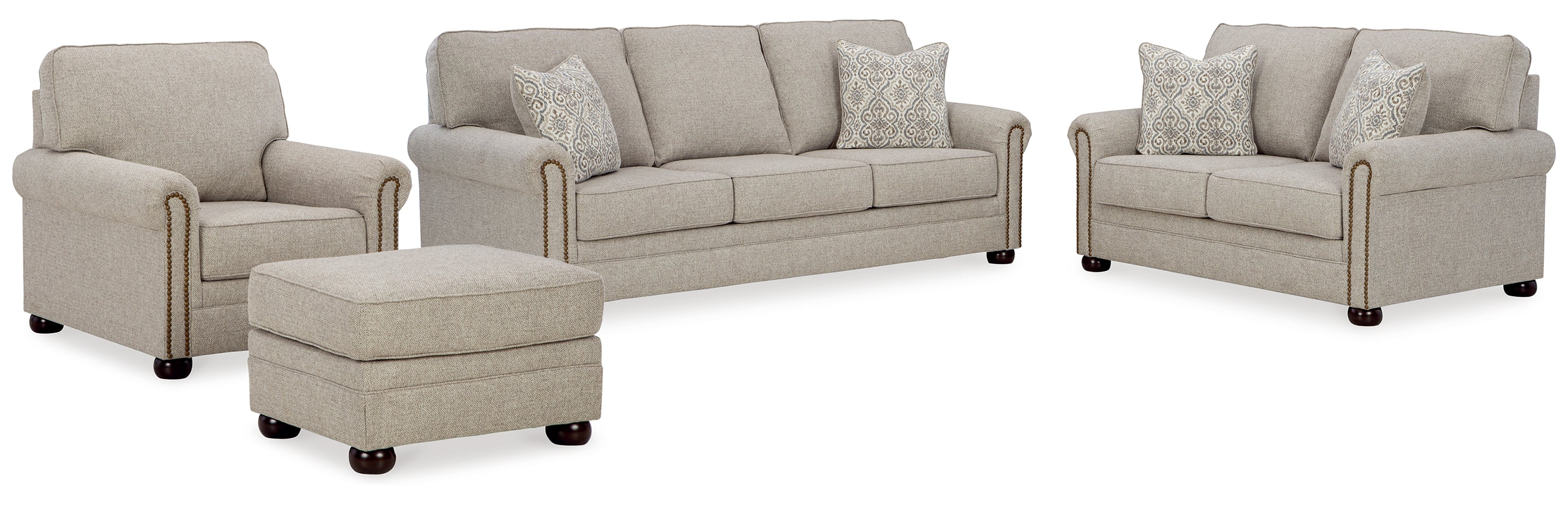 Gaelon Sofa, Loveseat, Chair and Ottoman