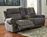 Austere Reclining Loveseat with Console