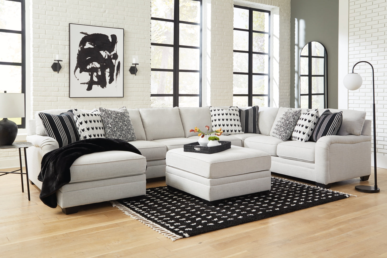 Huntsworth 4-Piece Sectional with Ottoman