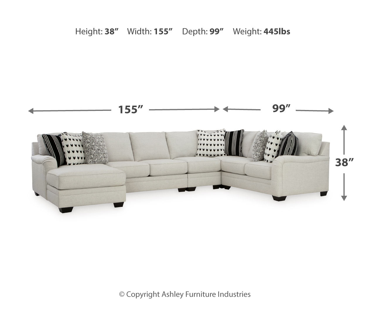 Huntsworth 4-Piece Sectional with Ottoman