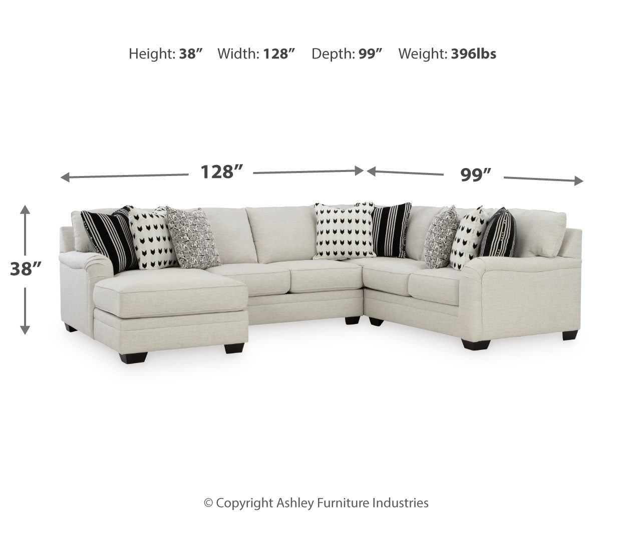 Huntsworth 4-Piece Sectional with Ottoman