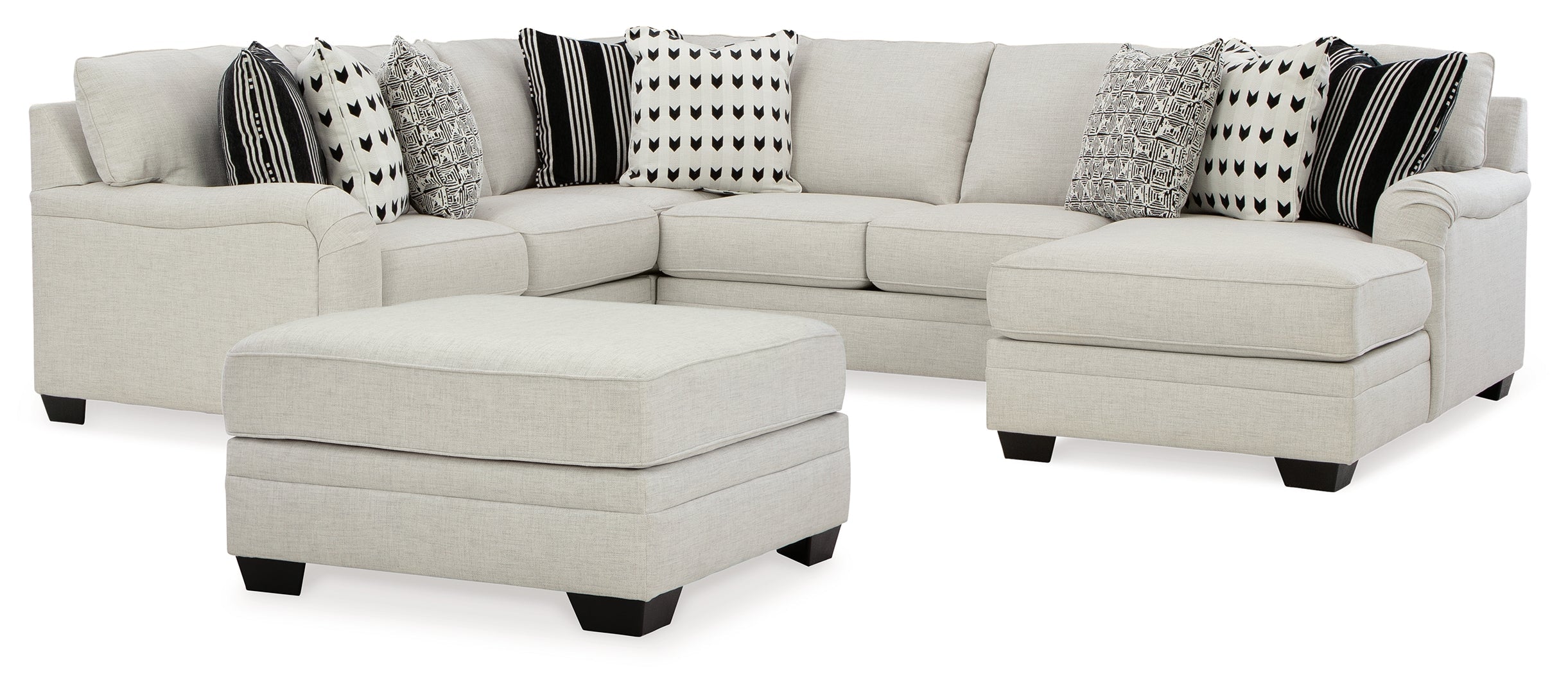 Huntsworth 4-Piece Sectional with Ottoman