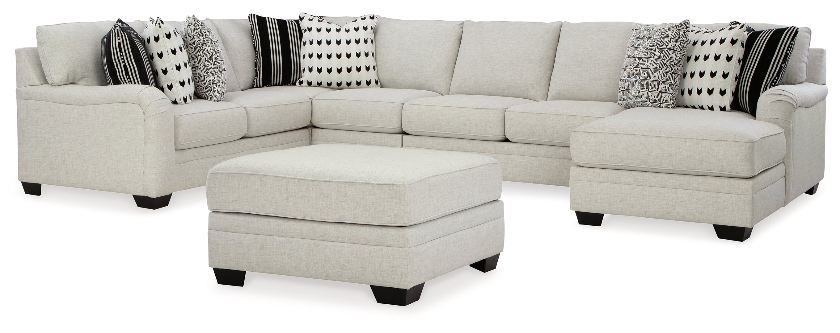 Huntsworth 4-Piece Sectional with Ottoman