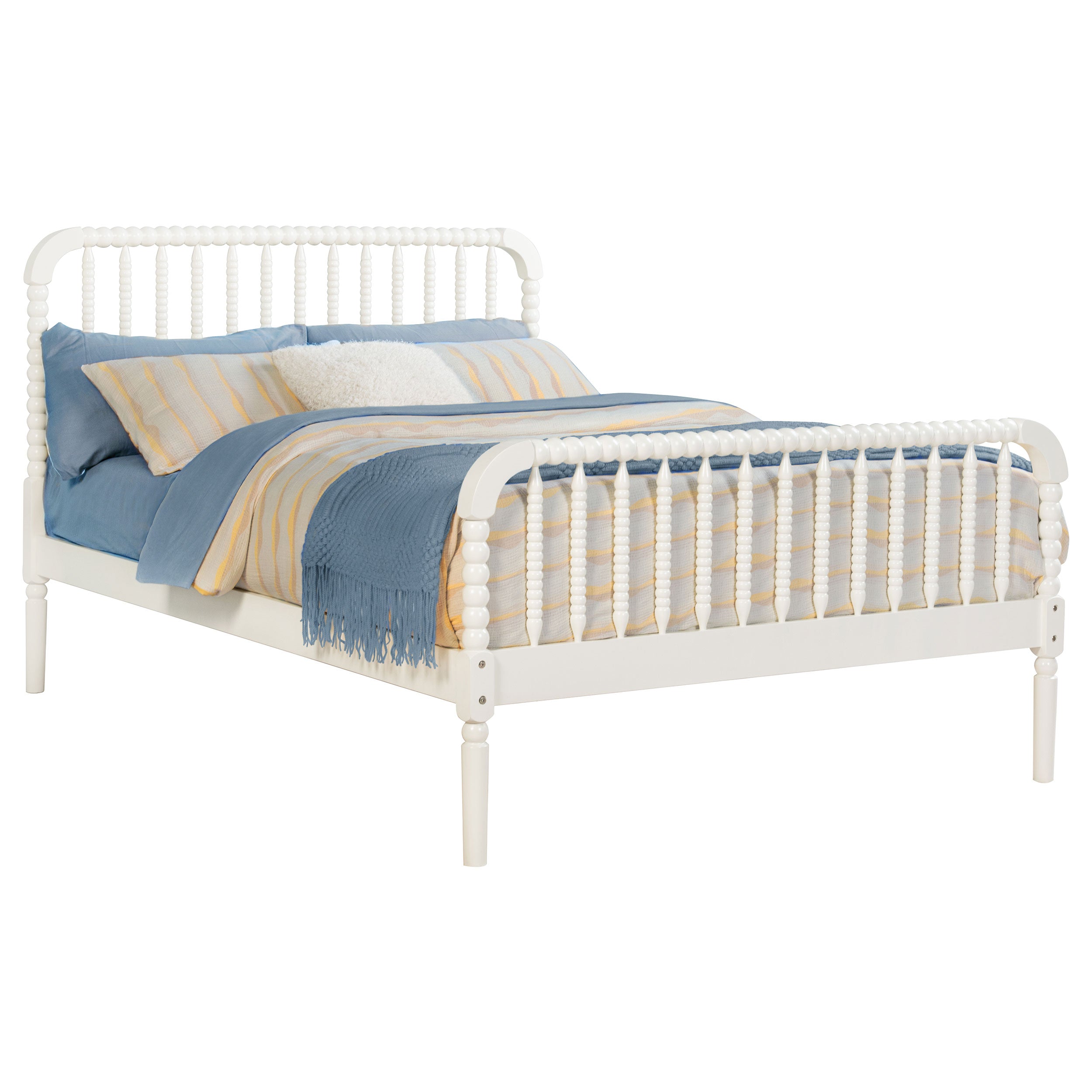 Jones Wood  Open Frame Bed White
