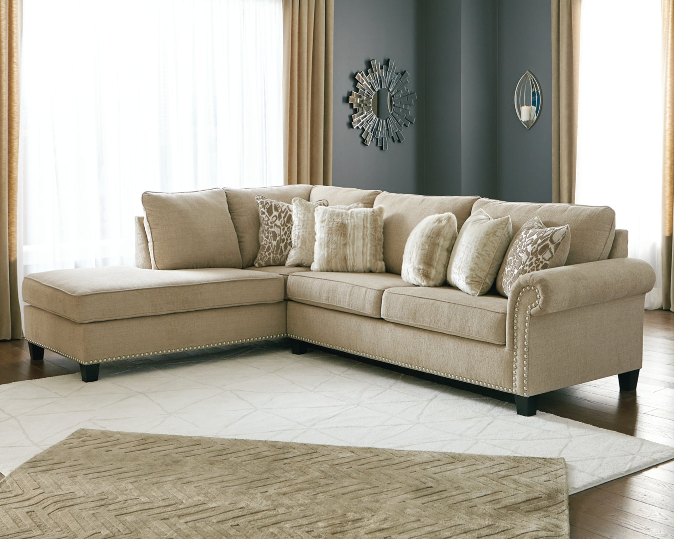 Dovemont 2-Piece Sectional with Chair and Ottoman