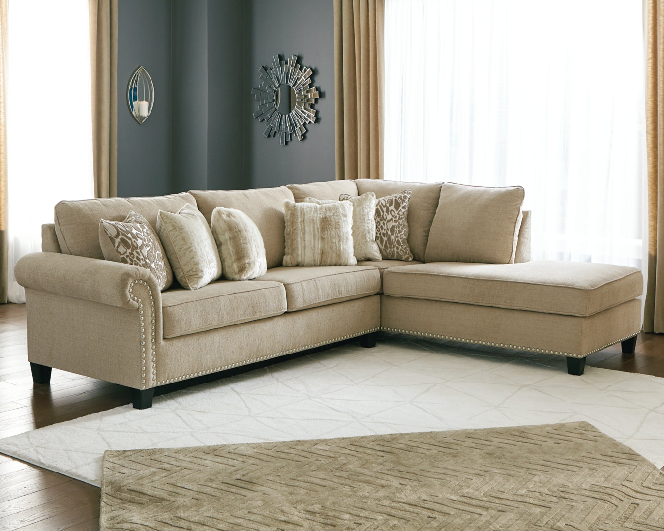 Dovemont 2-Piece Sectional with Chair and Ottoman