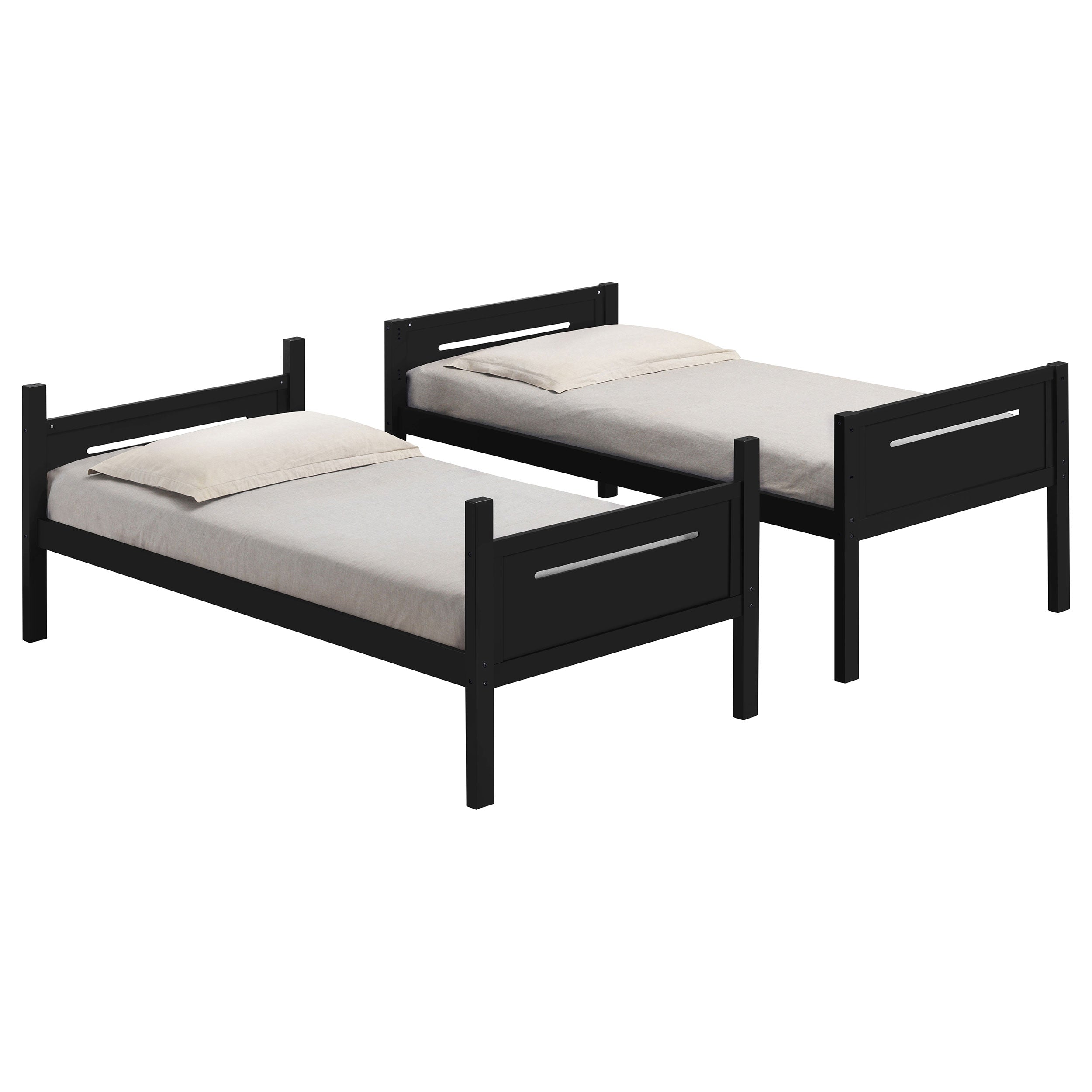 Littleton Wood Twin Over Twin Bunk Bed Espresso