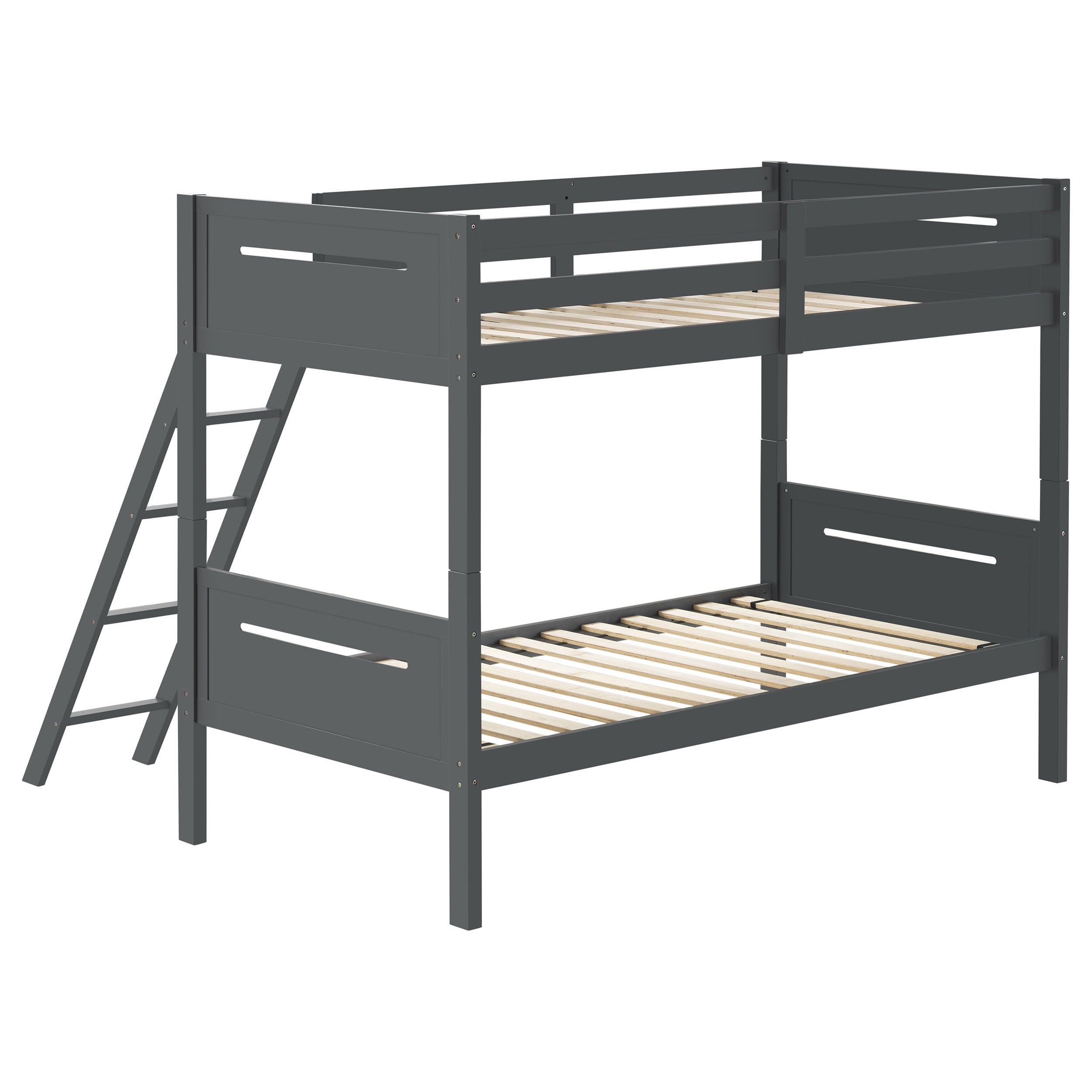 Littleton Wood Twin Over Twin Bunk Bed Espresso