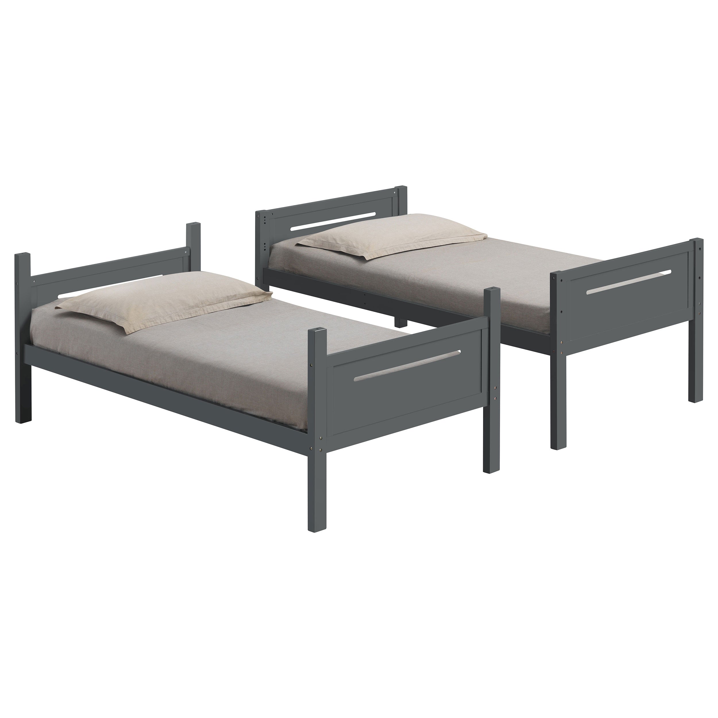 Littleton Wood Twin Over Twin Bunk Bed Espresso