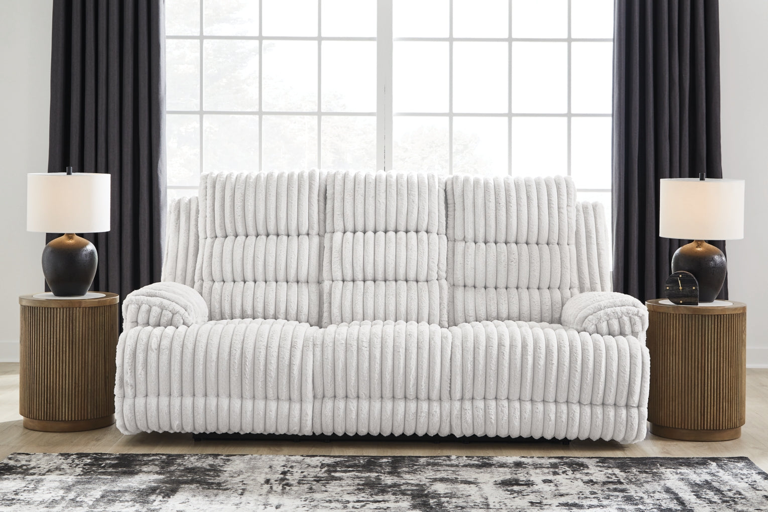 Technique Reclining Power Sofa w/Drop Down Table