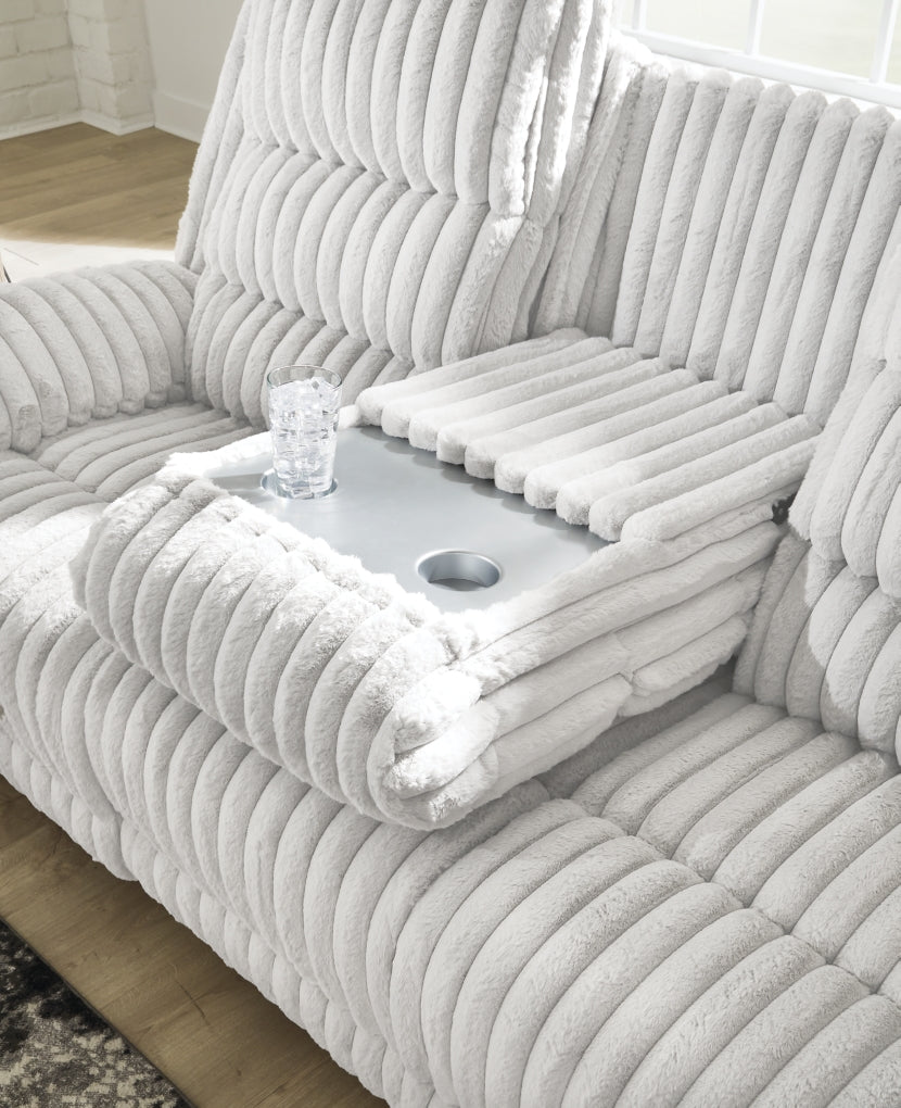 Technique Reclining Power Sofa w/Drop Down Table